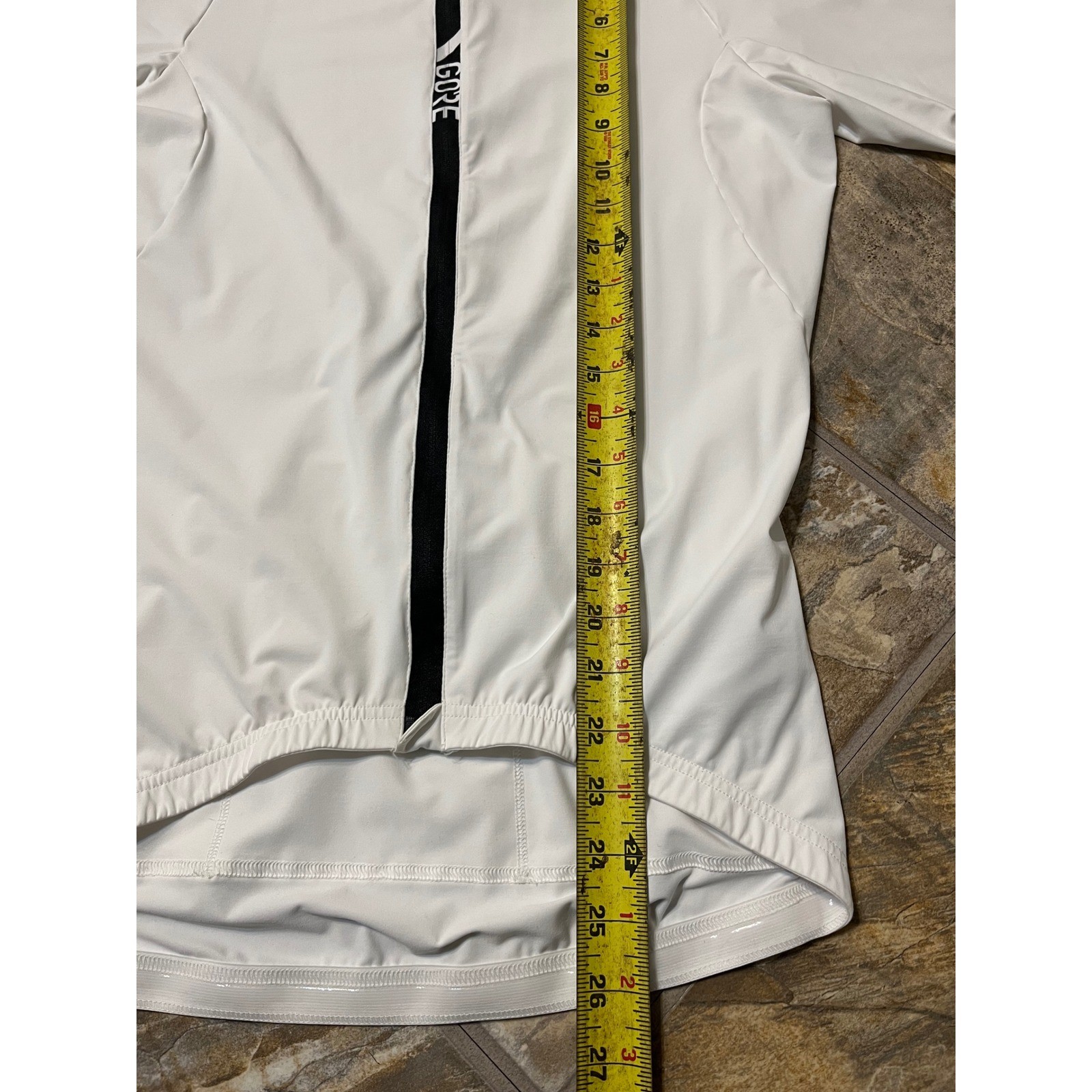 GORE Torrent Cycling Jersey Mens Medium White Short Sleeve Full Zip
