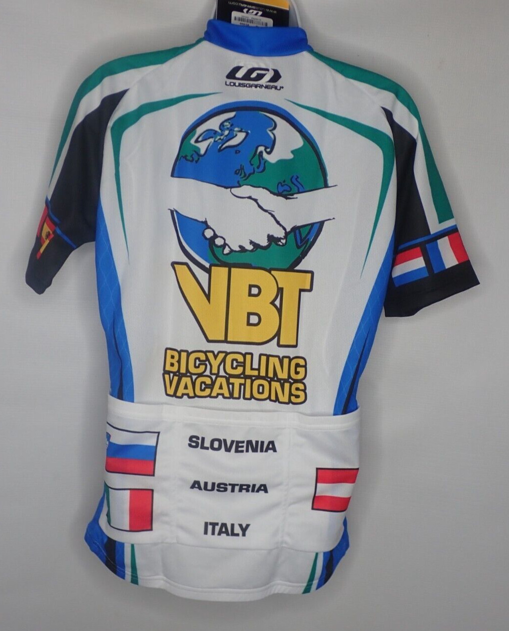 Louis Garneau VBT Vacation Bike Tour Zip Up Jersey Shake Hands With The World S