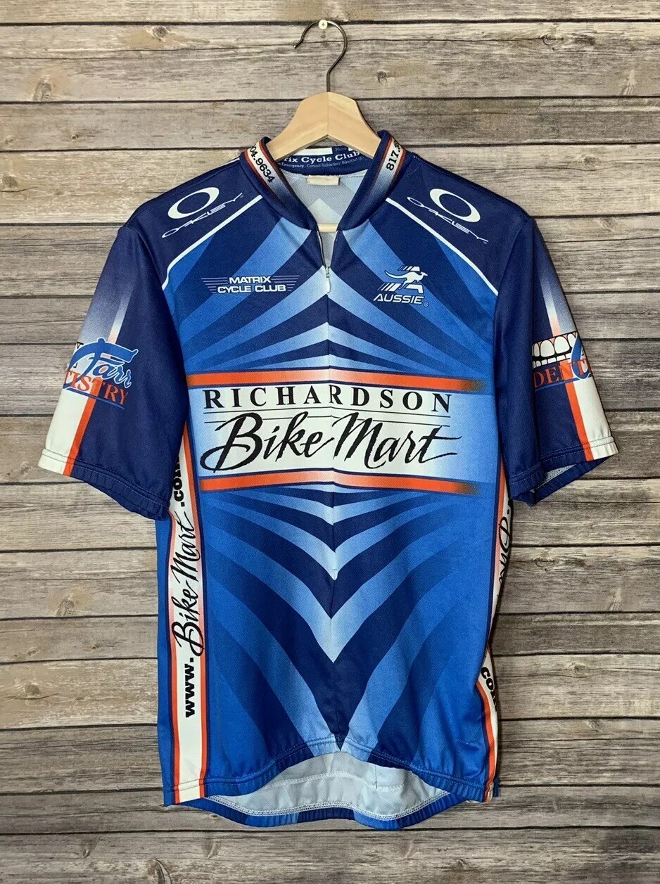 Vintage Aussie Cycling JERSEY Men’s Large Oakley USA Matrix Cycle Club