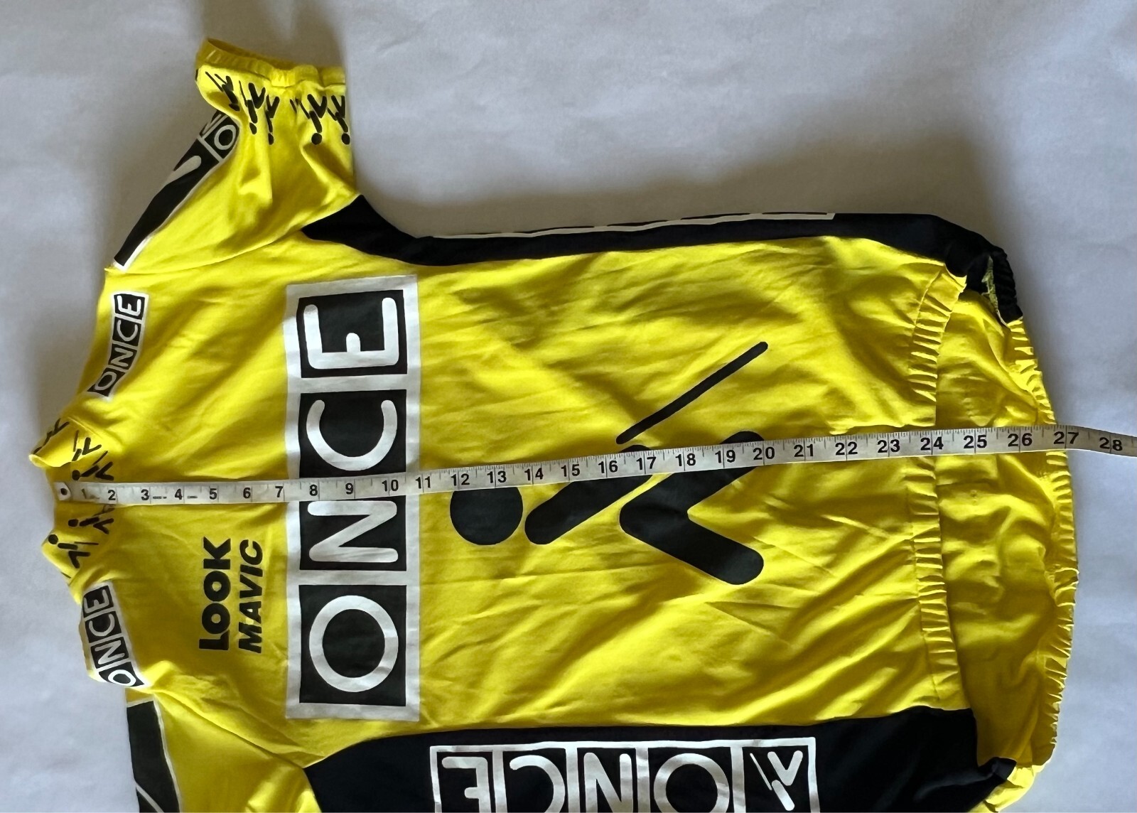 ONCE Yellow, Unisex, CHEST 36″ 1/4 Zipper, Elastic Lower Hem, Cycling Jersey