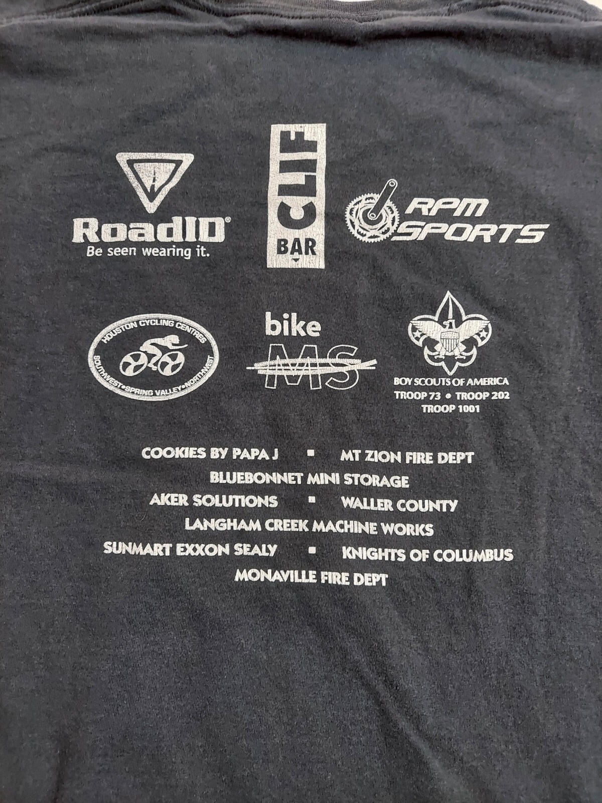 THE KATY FLATLAND CENTURY Cycling Ride Tshirt 2009 size 2XL XXL Faded Cotton