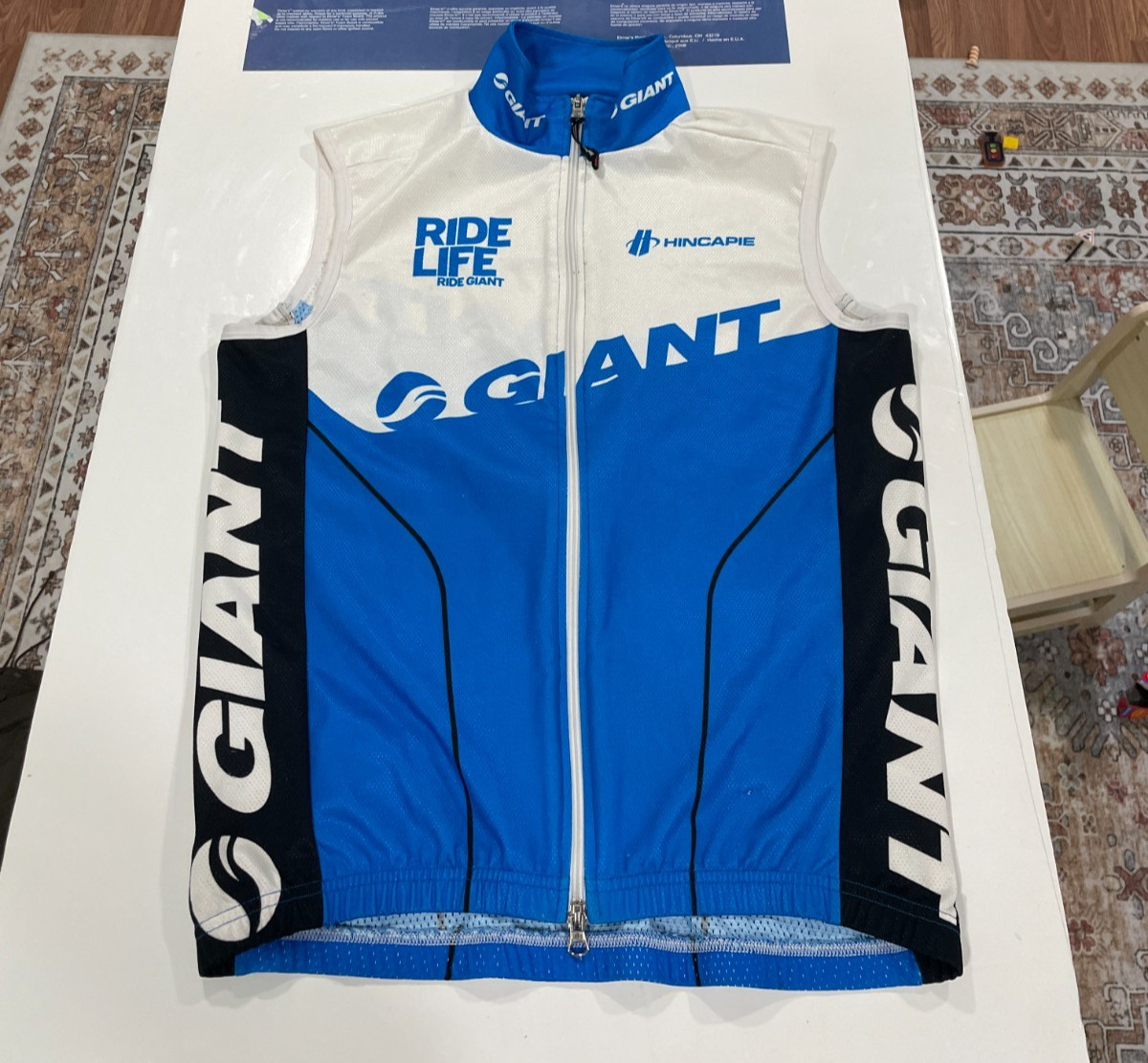 Hincapie Giant Bicycles cycling vest sleeveless men’s medium 2-way Zipper