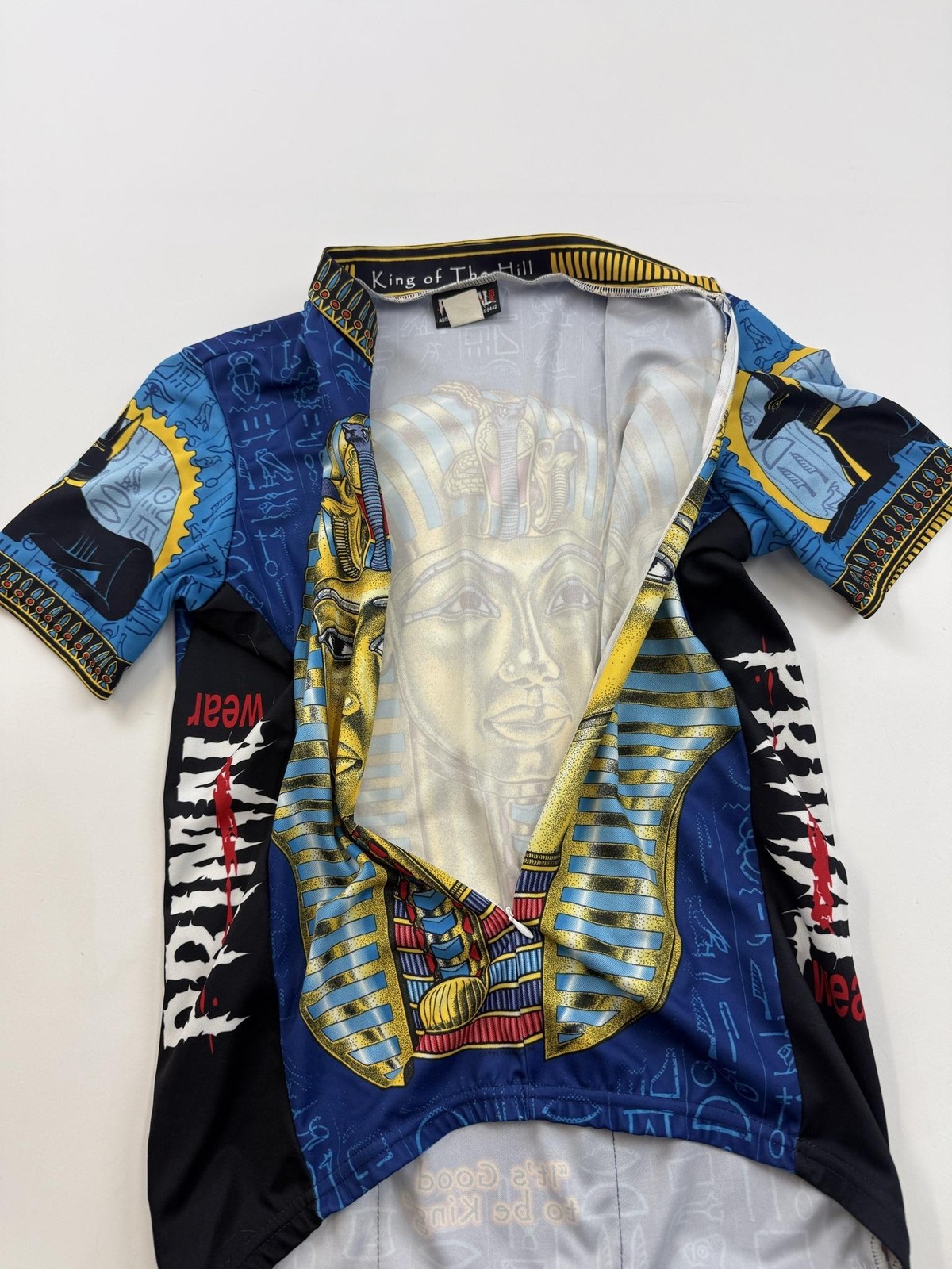 Primal Wear Cycling Jersey Mens Medium Multicolor King Tut Egyptian Pharaoh