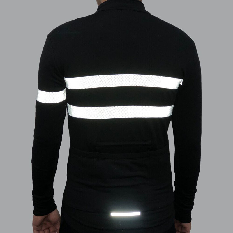 Mens Winter Cycling Jacket Bike Jersey Fleece Thermal Bicycle Long Sleeve Jersey
