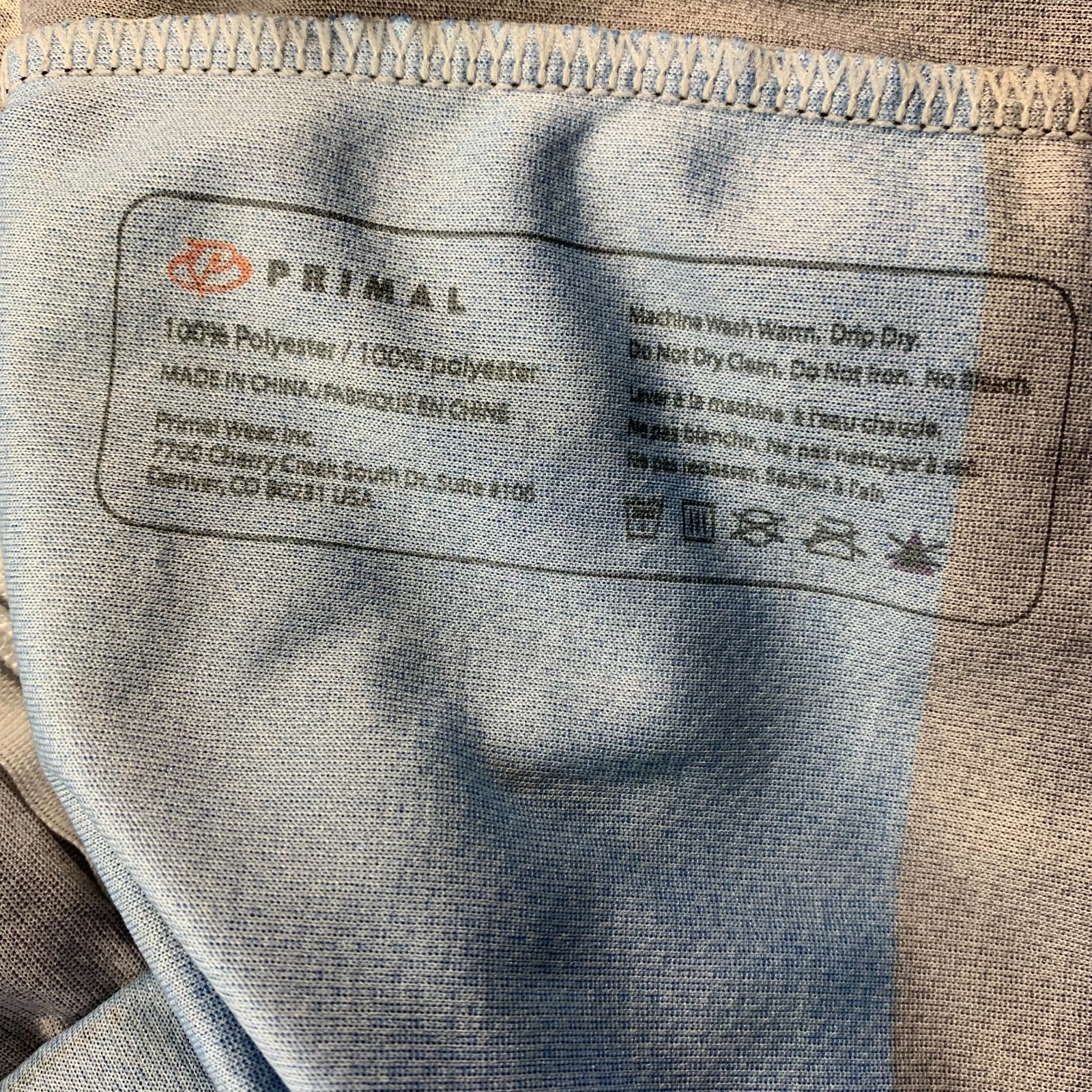 PRIMAL Cycling Jersey Womens Medium Full Zip Short Sleeve Blue Black