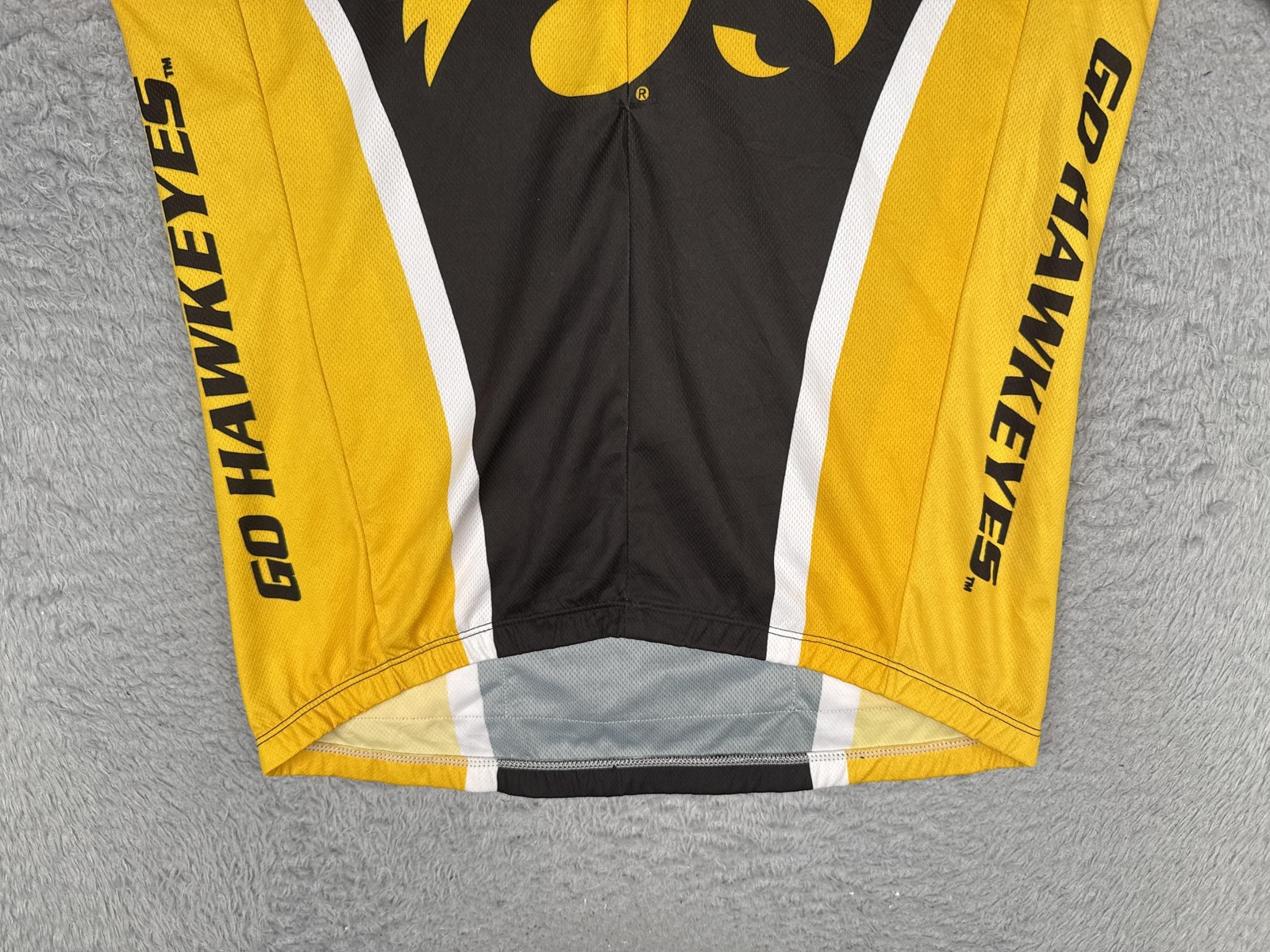 Hincapie Cycling Jersey Mens Medium Multicolor Iowa Hawkeyes 1/2 Zip Pockets Top