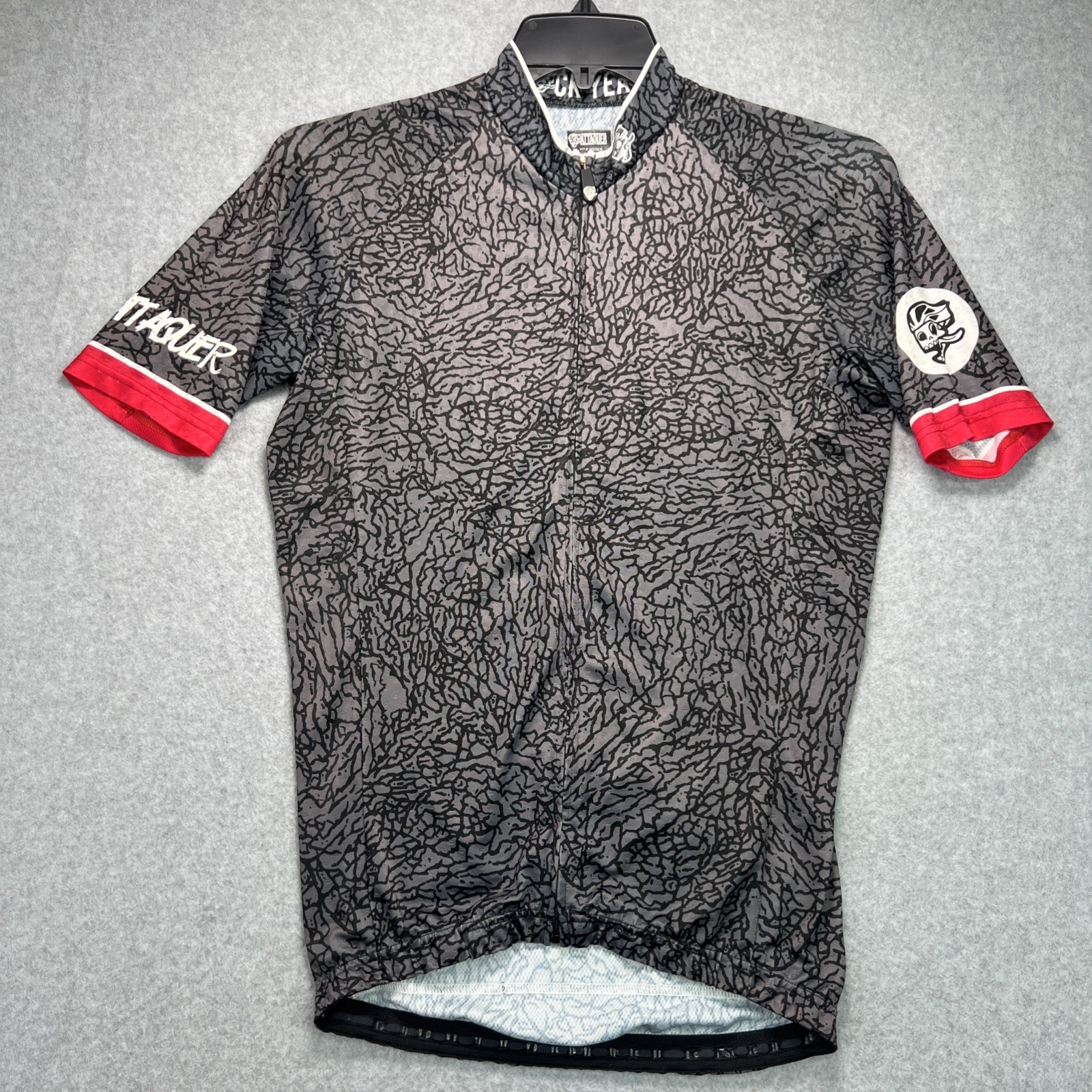 Attaquer Cycling Jersey XL Black Gray RARE LIMITED EDITION Elephant Print Italy