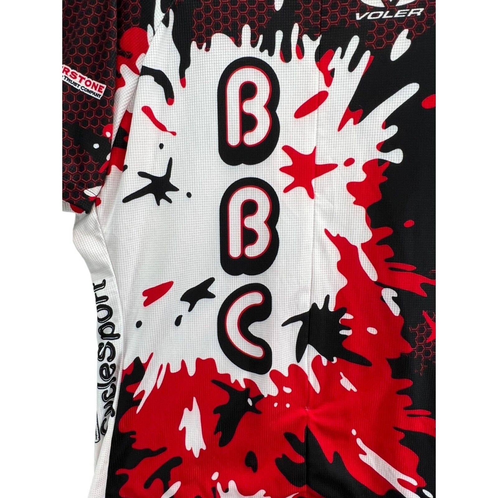 Voler Cycling Jersey Womens M Red White Black Club Raglan Pockets Zip Shirt