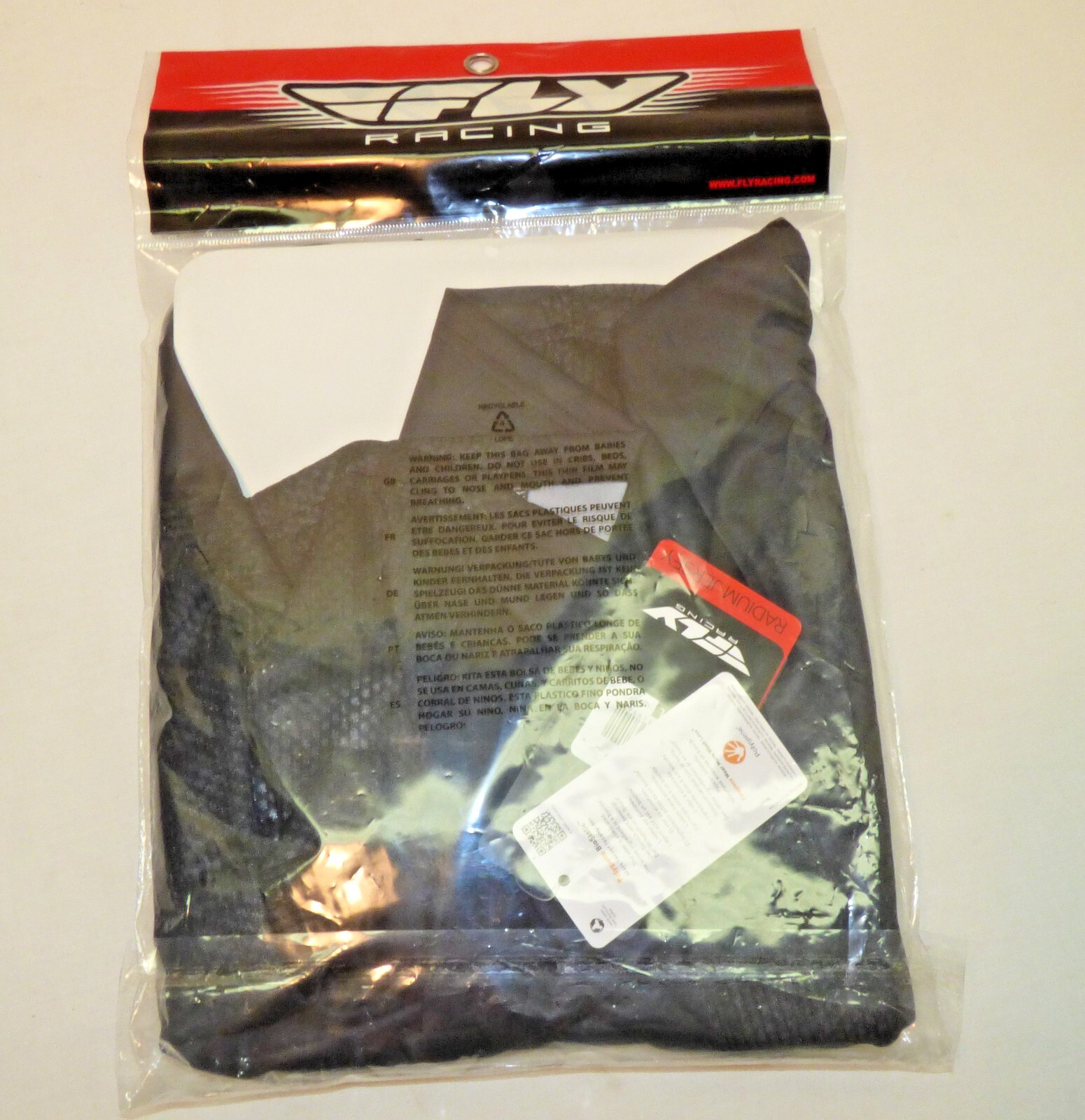 New FLY RACING Youth Large RADIUM Jersey BLACK Pro Fit NIP Bicycle Bike 376-050