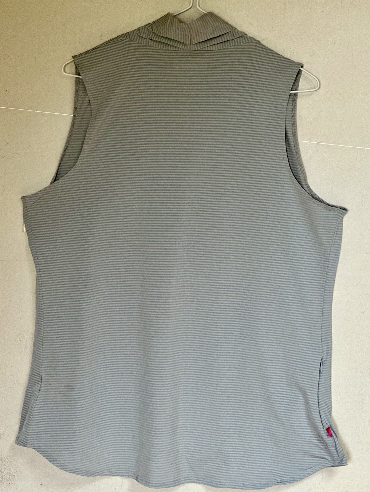Terry Womens Sleeveless Cycling Jersey Two Greys Wrap Neck Pullover XL USA