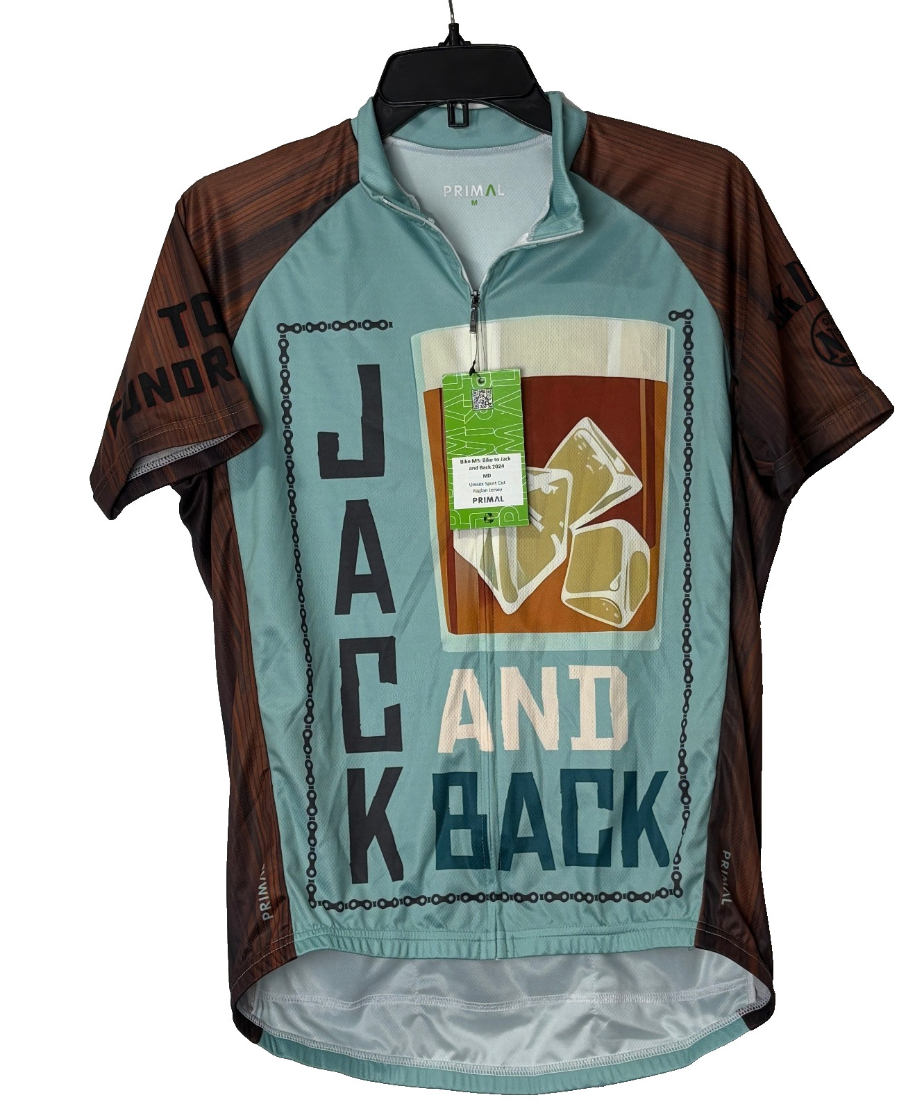 NEW Primal Cycling Jersey Unisex MEDIUM “Ride to Jack and Back” NWT Ships FREE