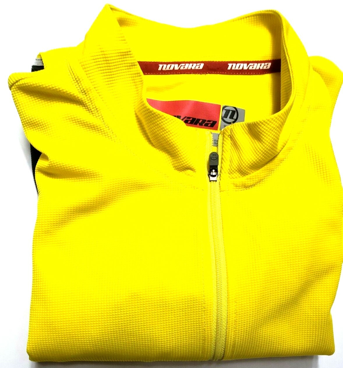 Novana Extra Large Cycling Shirt 4 Pockets in back Quarter Zip Yellow/Gray