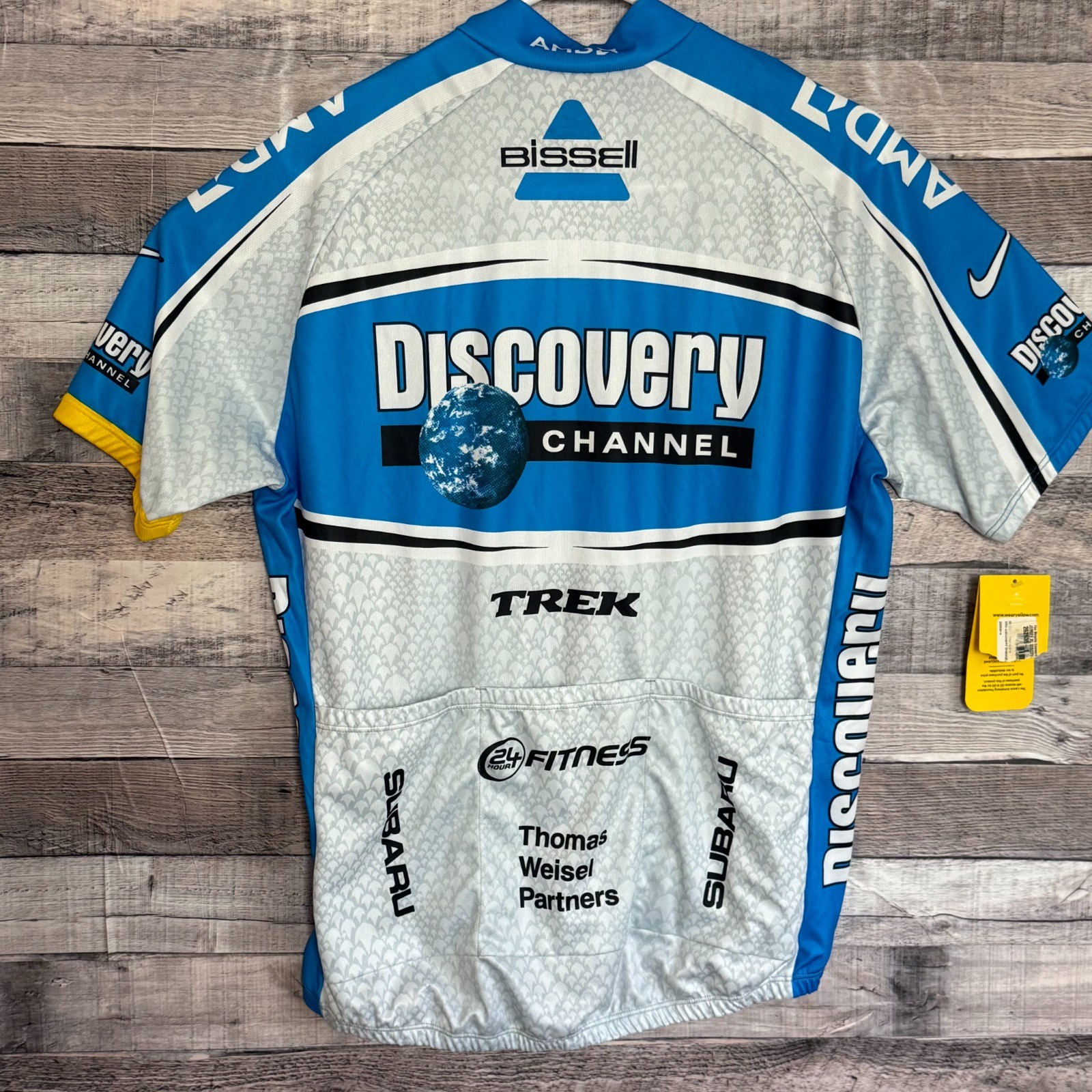 Vintage Nike Discovery Channel Pro Cycling Jersey Mens XL Graphic NEW