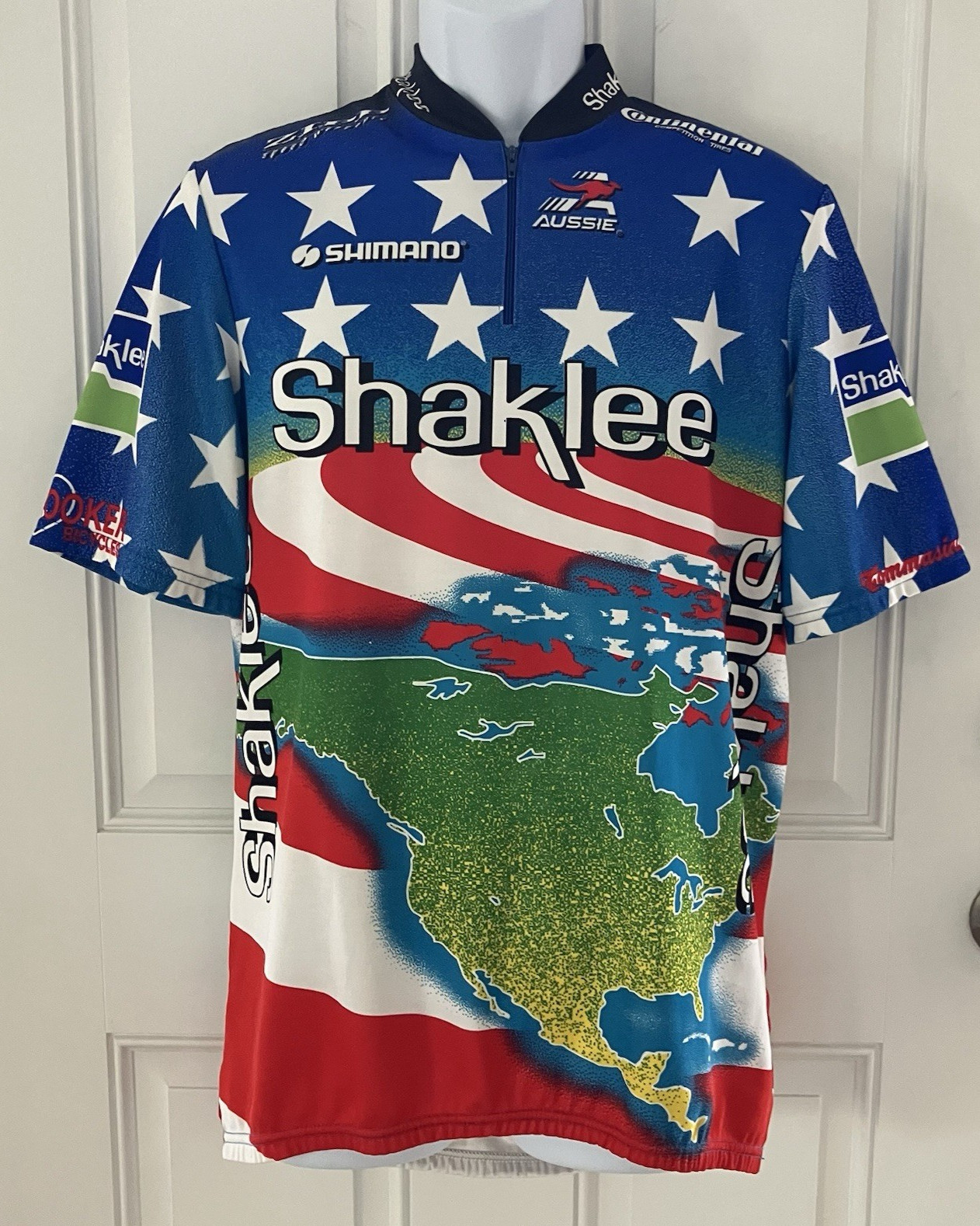 VTG 90’s Aussie Shaklee Pro Cycling Team USA National Champion Jersey Size L/XL