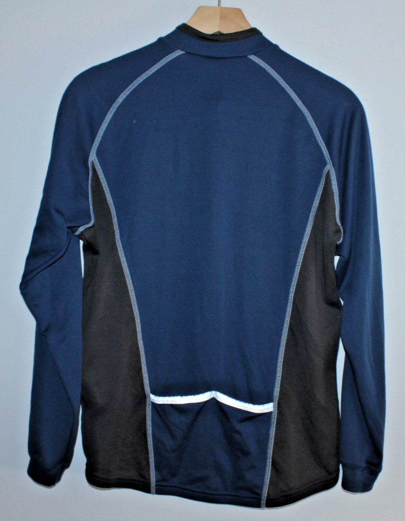 Nike Dri-Fit Long Sleeve Cycling Jersey Large Rear Pockets 42″ Chest 23/28″ T2B~