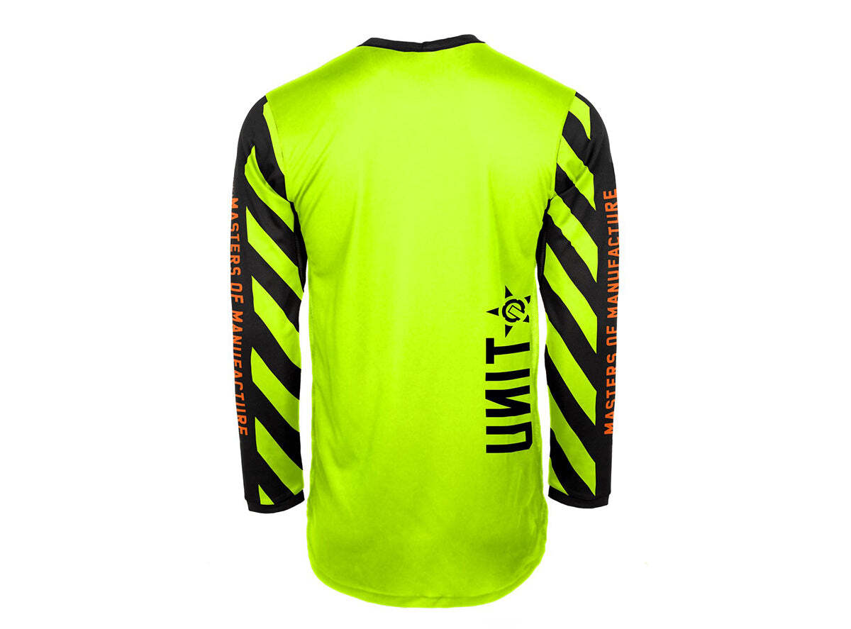 Unit Hazard Long Sleeve MX Jersey – Slim Fit – Black-Yellow – 2021