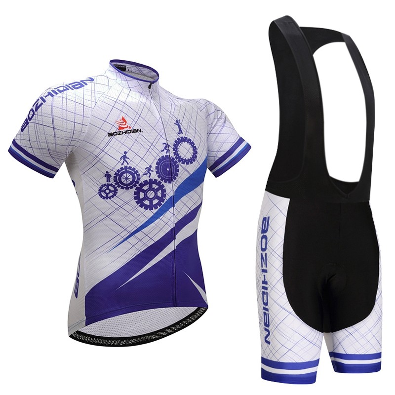 Men’s Bicycle Clothing Full Zip Cycling Jersey and Padded (Bib) Shorts Kit S-5XL