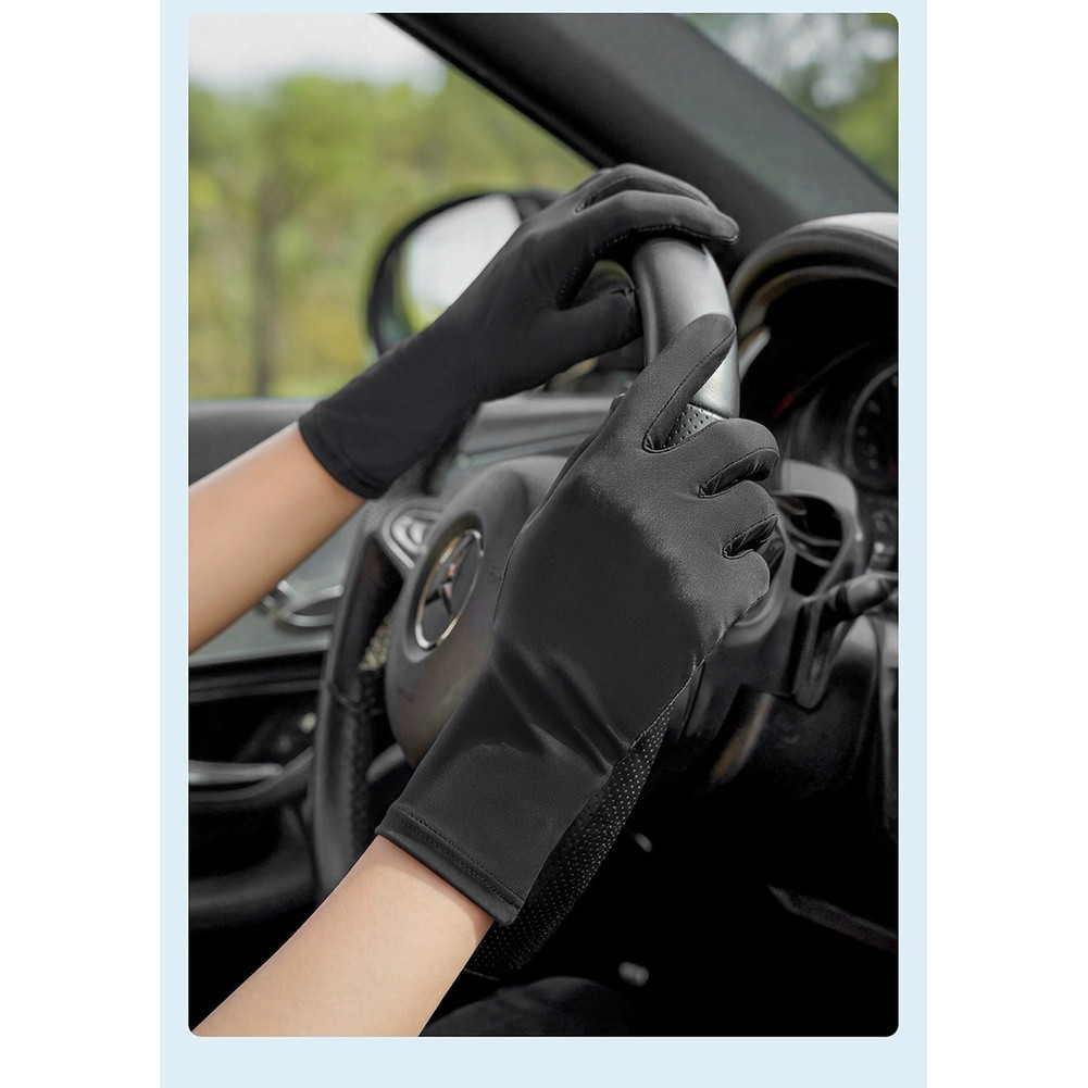 Touchscreen Ready Cycling Gloves UPF50+ Sun Protection Breathable Ice Silk Fit