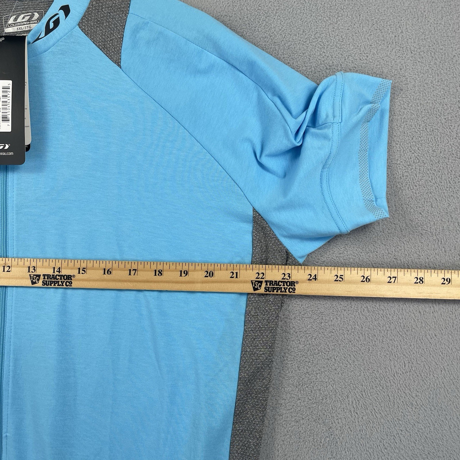 Louis Garneau Cycling Jersey Mens 3XL Blue Short Sleeve Full Zip Lemmon 2 NWT