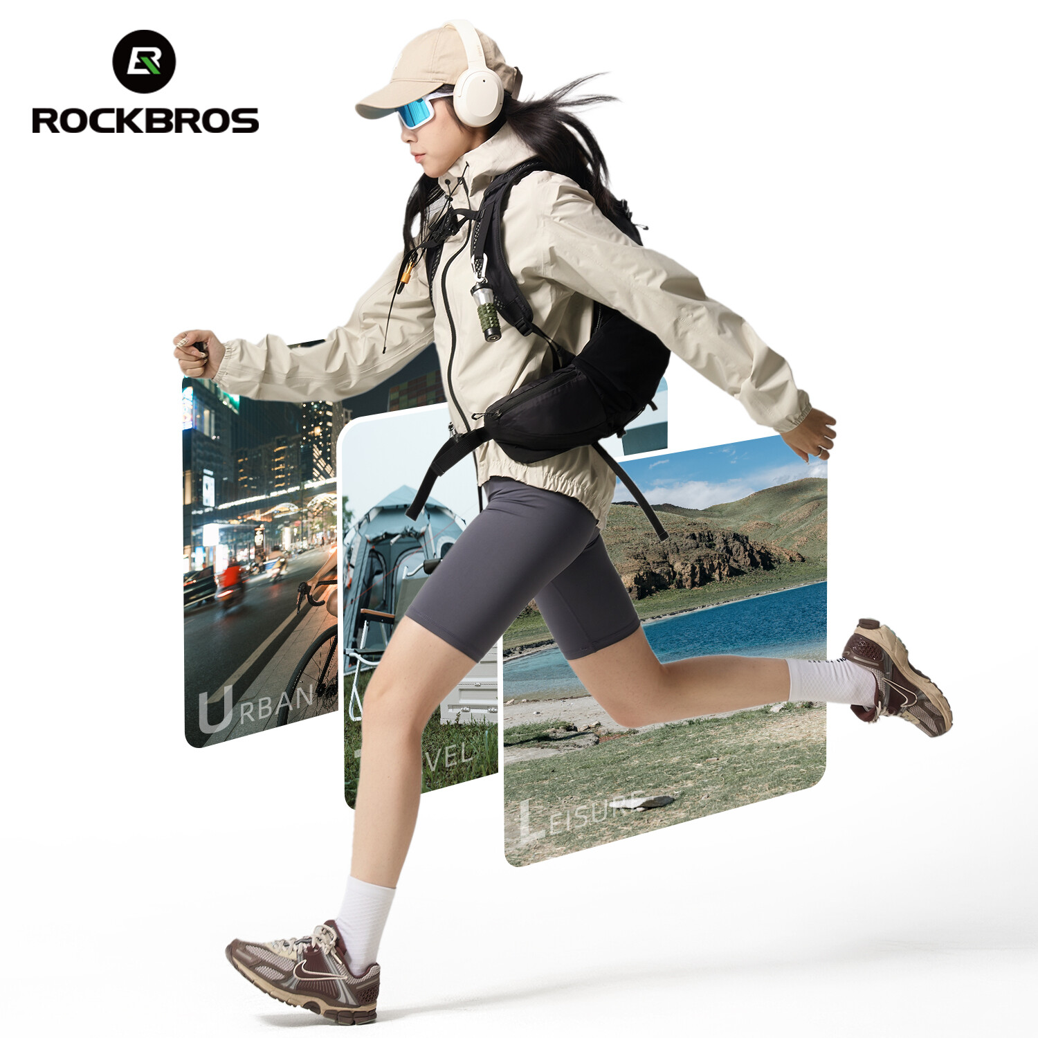 ROCKBROS Rain Jacket Raincoat Windbreaker Cycling Hiking Running Gear Waterproof