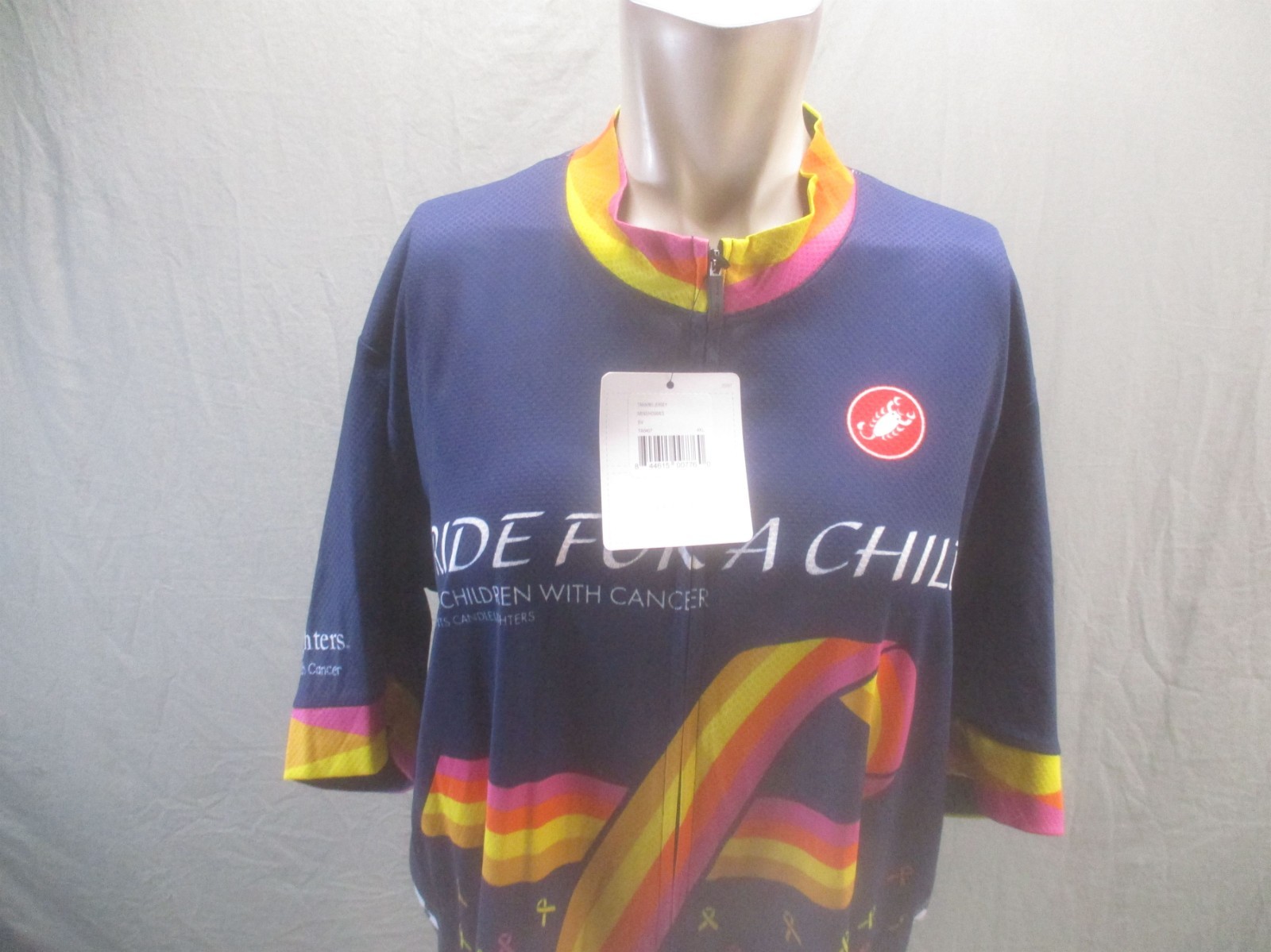 NWT Castelli Size 4XL Mens Multicolor Cycling Full Zip Stretch Athletic Top 459