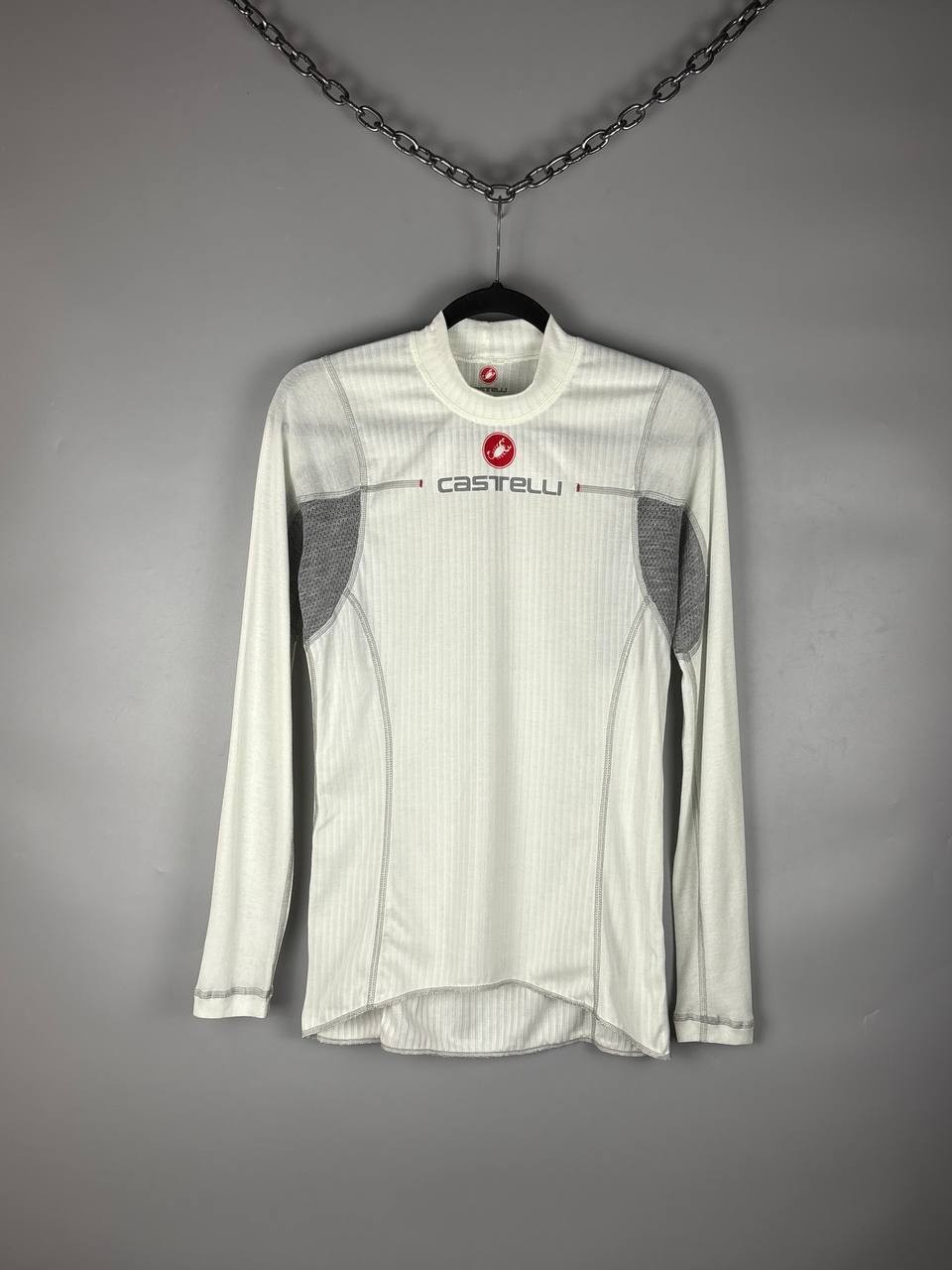 Castelli Cycling Long Sleeve Base Layer Shirt Men’s Size L White Thermal Top