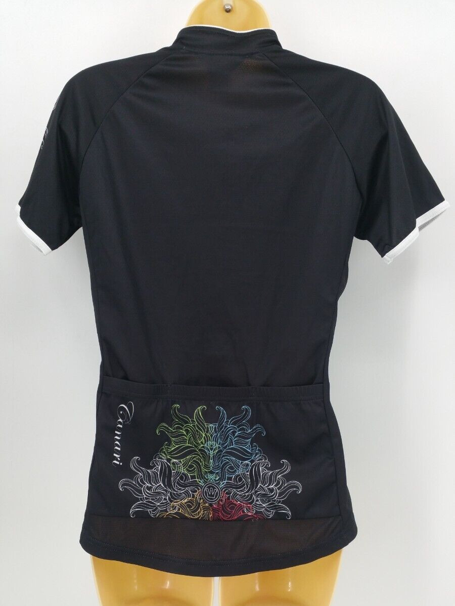 Canari Cycling Jersey Womens Medium Pretty Floral Full Zip Rear Pockets Bike Top
