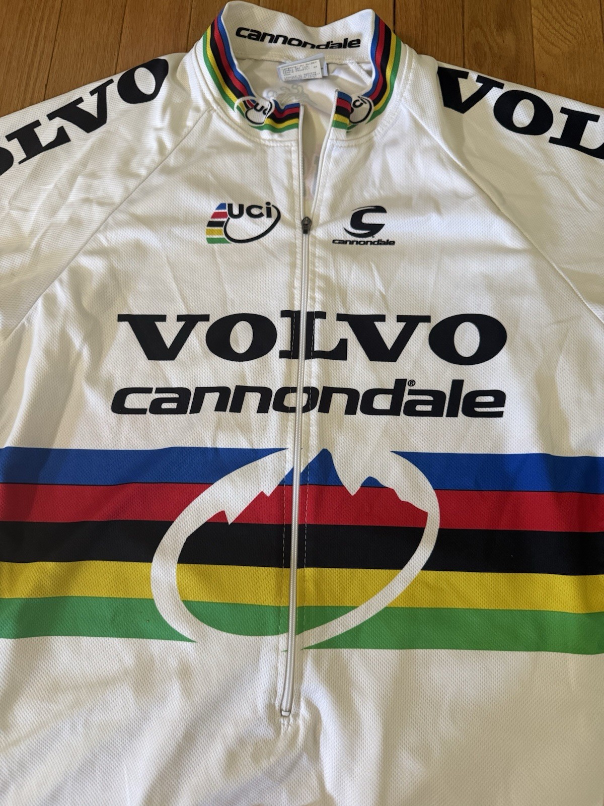 Volvo Cannondale Factory Racing World Champion Rainbow Jersey Size XL USA Made
