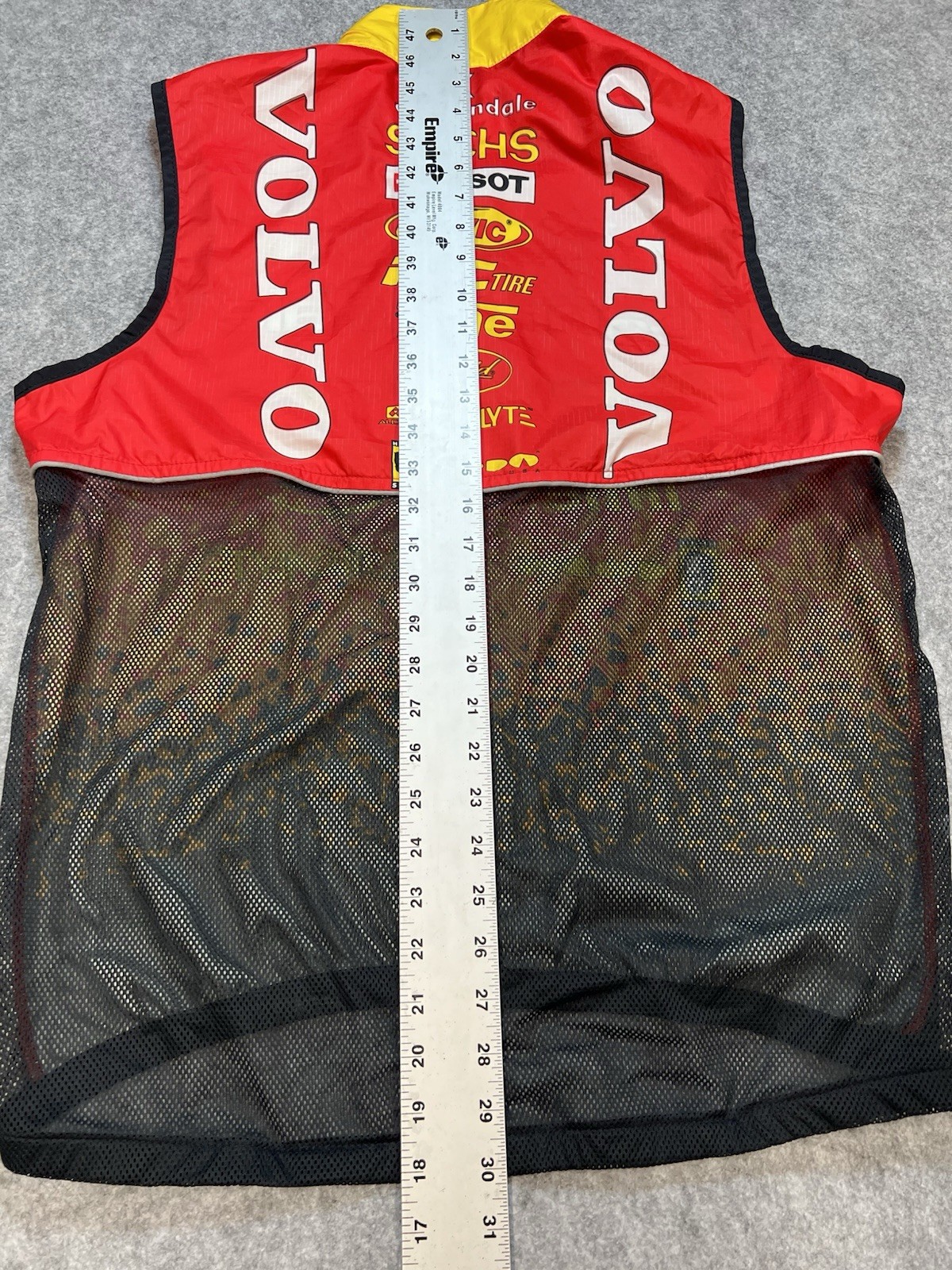 Vintage Volvo Cannondale Cycling Libor Karas Vest zip 1996 Size L USA made red
