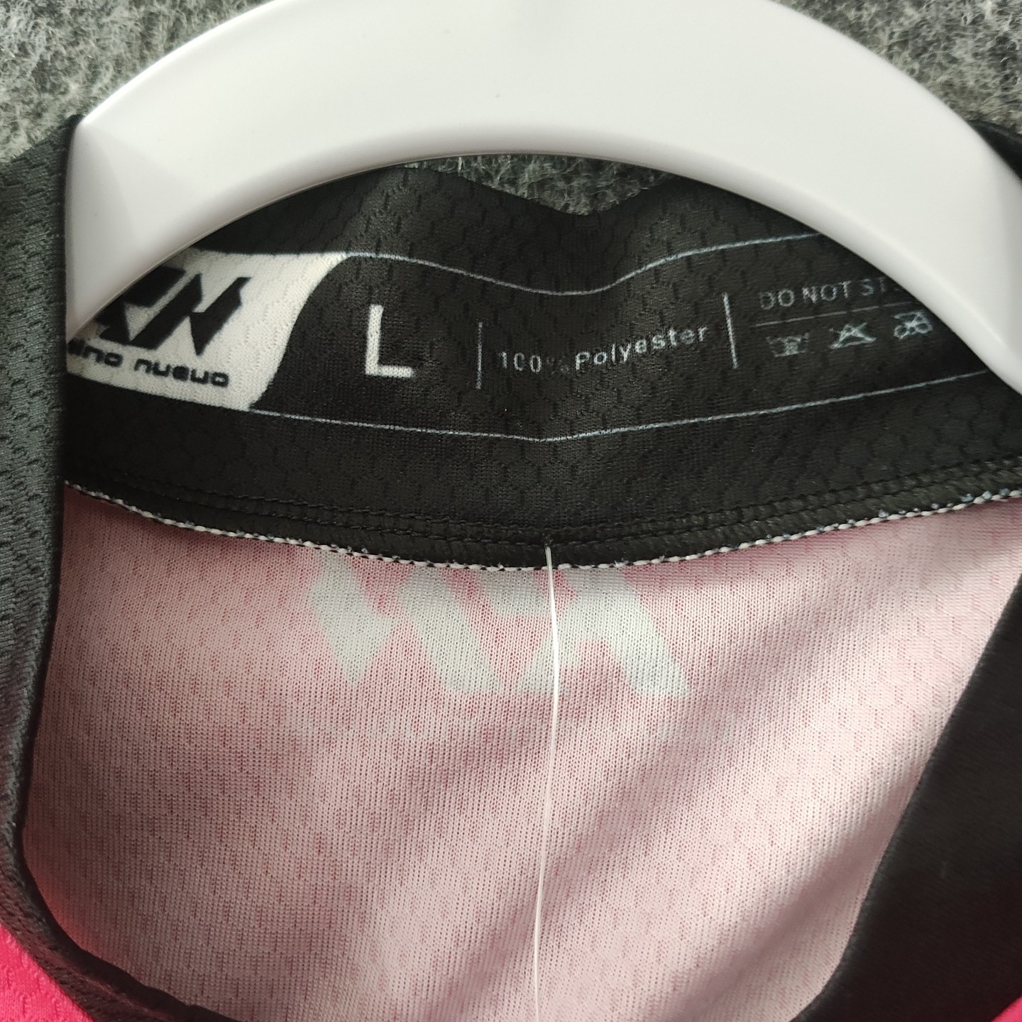 New Pink Warrior Ride Cycling Womens Jersey Large Full Zip Pink Back Pockets