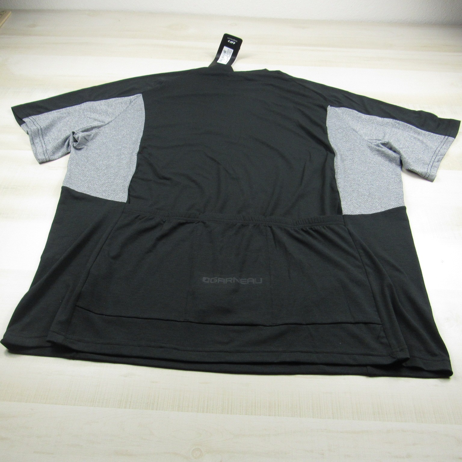 Louis Garneu Cycling Jersey Mens 2XL XXL Black Gray Shirt Zip Bicycle
