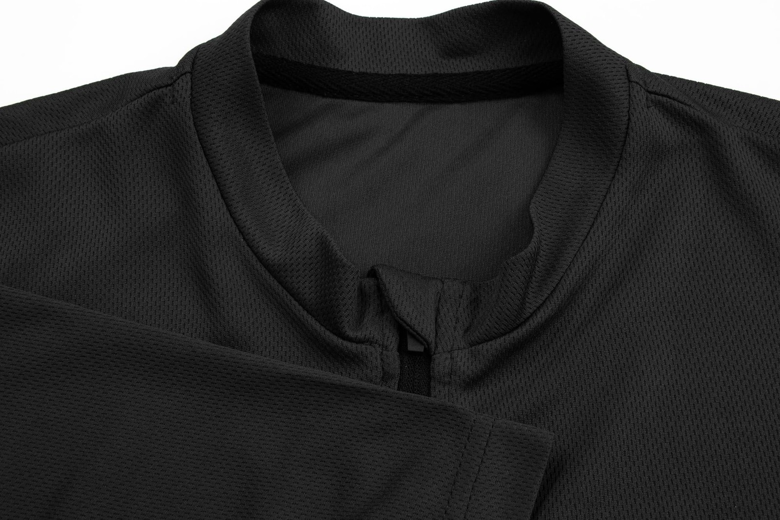 Men’s Cycling Jersey Short Sleeves Bike Jersey 1/3 Zipper Solid Color Club Fi…