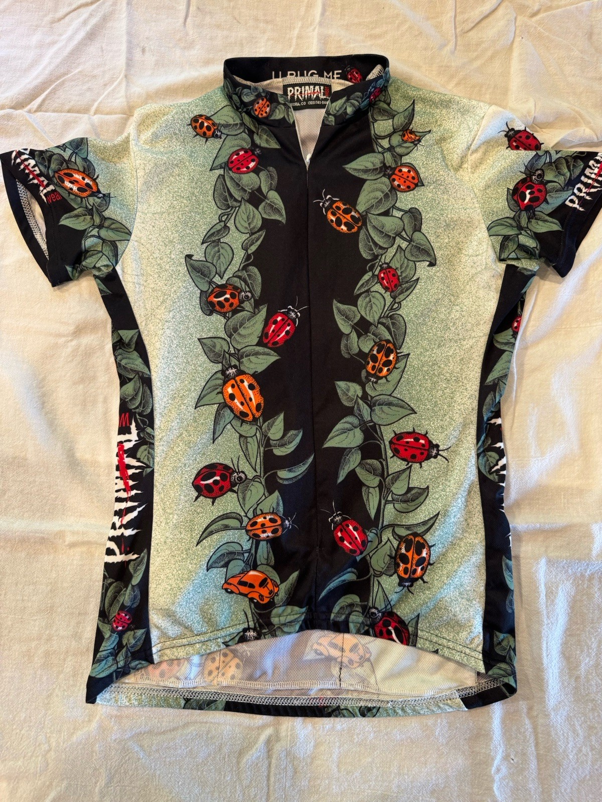New Women’s Primal Wear U BUG ME Ladybug Cycling Jersey. Small
