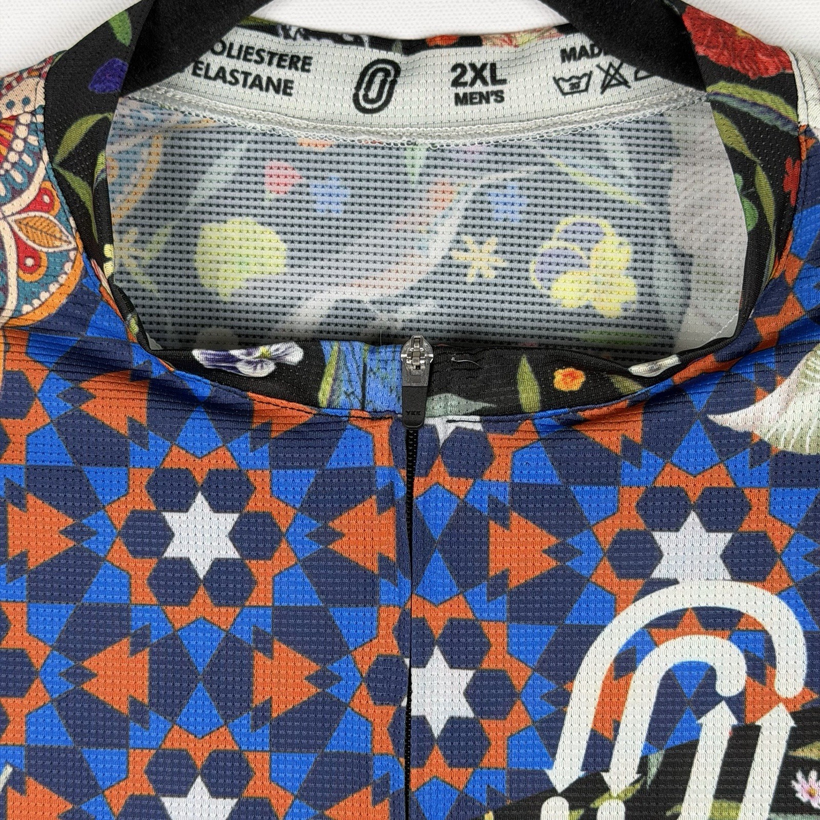 Ostroy Men Omloop Cycling Jersey 2XL Made Italy Trvelogue Floral Pattern Match