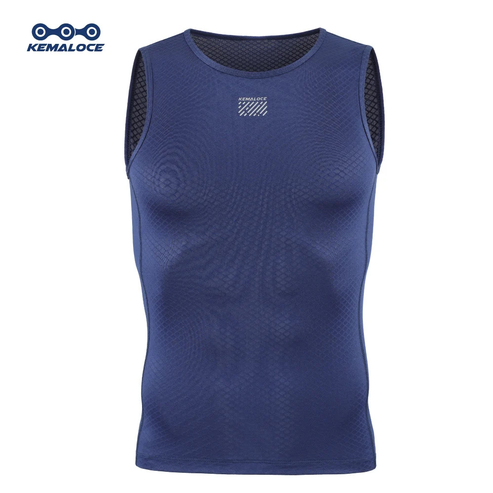 2025 New Cycling Base Layer Men Sleeveless Breathable White & Black & Blue Mesh