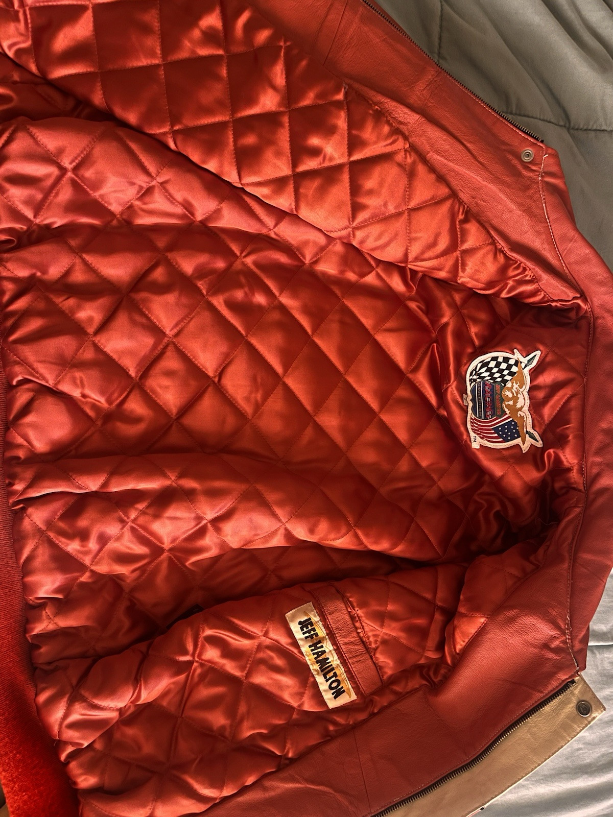 Leather Home Depot NASCAR Bomber Jacket. Authentic Tony Stewart Signature