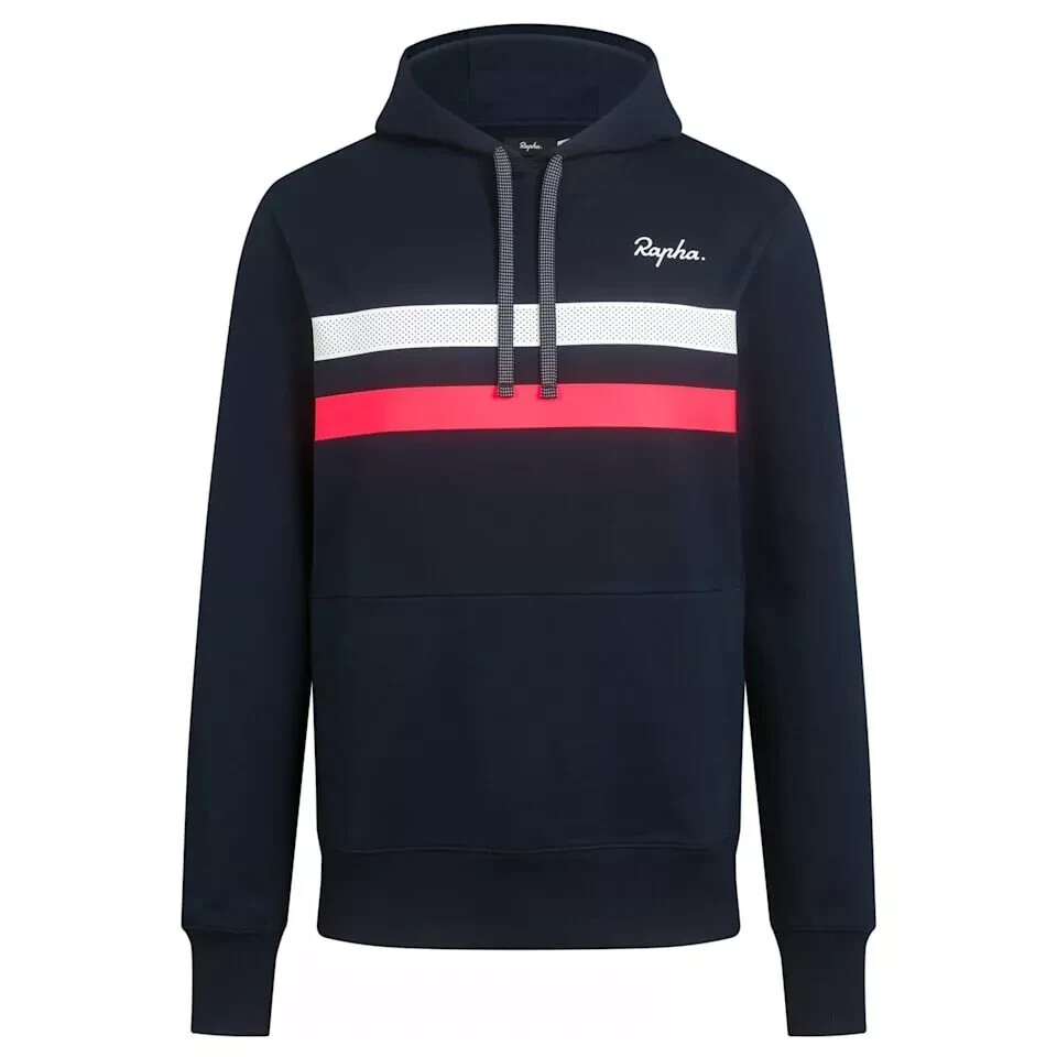 USED NAVY WHITE PINK RAPHA BREVET HI VIZ CYCLING HOODIE XL EXTREMELY RARE 👌🏽