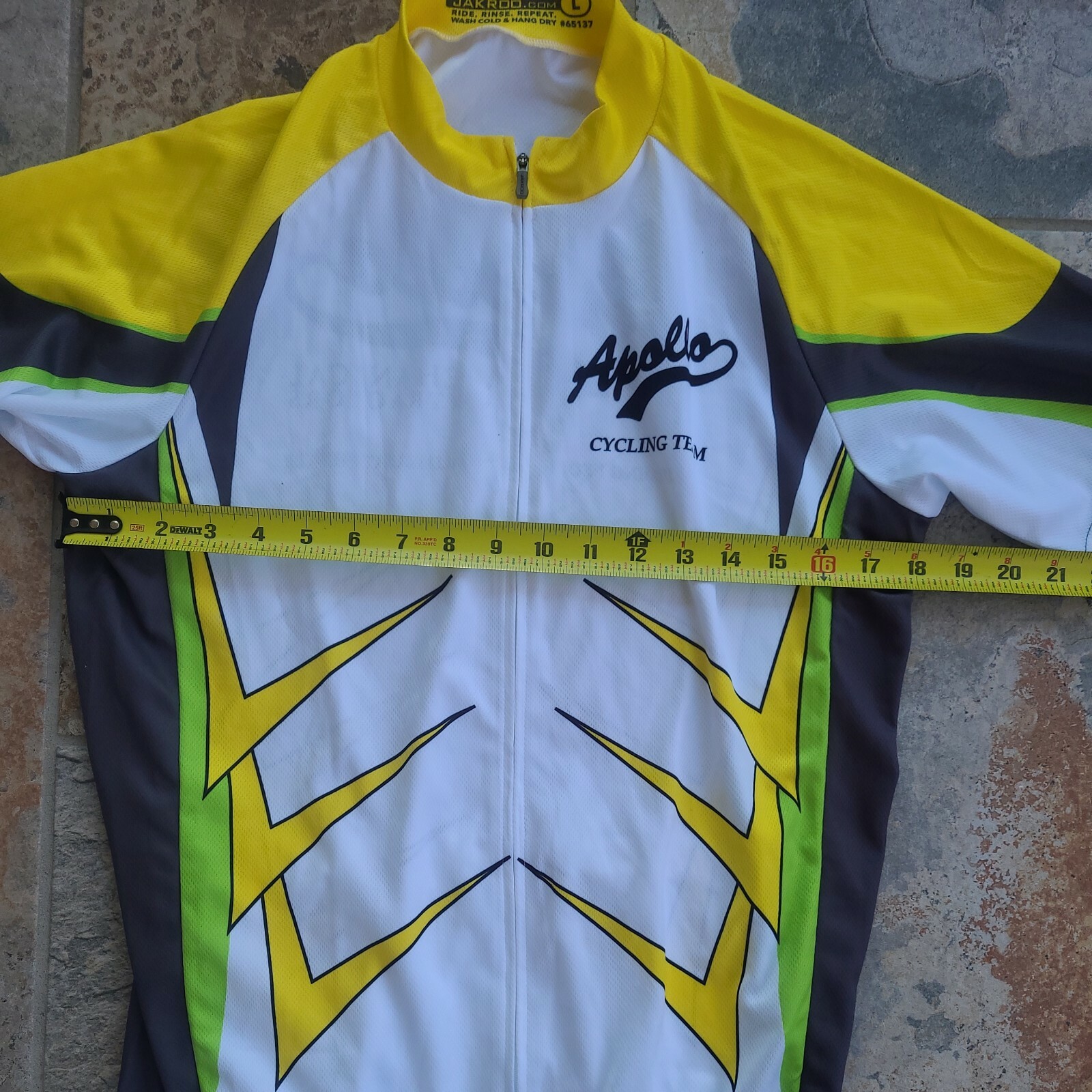 Jakroo Men Size Large Cycling Jersey Full Zip “Apollo Mechanical Contractors”