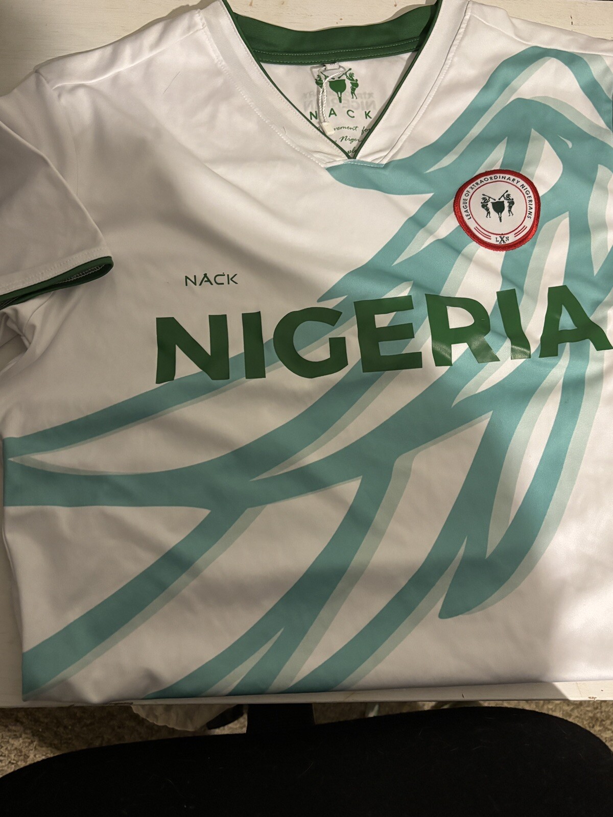NACK Nigeria White And Mint Jersey
