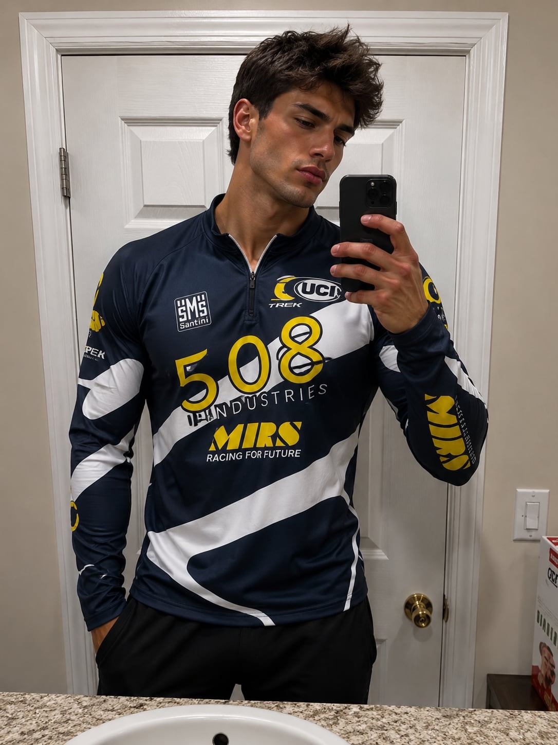 Louis Garneau 508 Securities Millburn Bicycle Shop Cycling Jersey Size Large