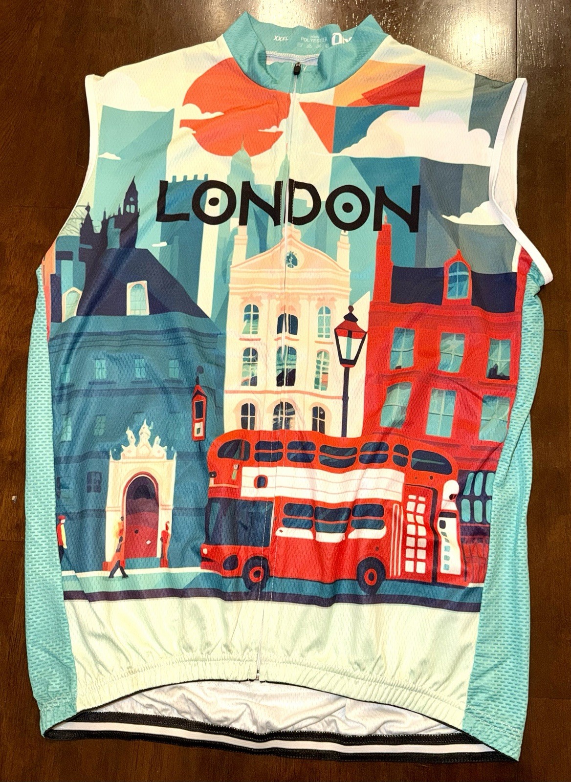 OCG Around The World – London Sleeveless Full Zip Cycling Jersey Pockets XXXL