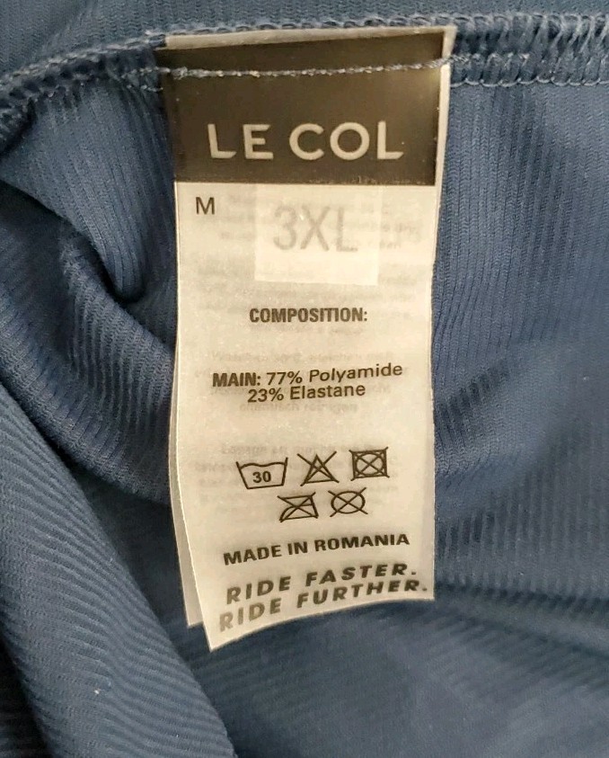 Used LE COL Pro Performance Full Zip Weightless Jersey Jacket Blue Size XXXL