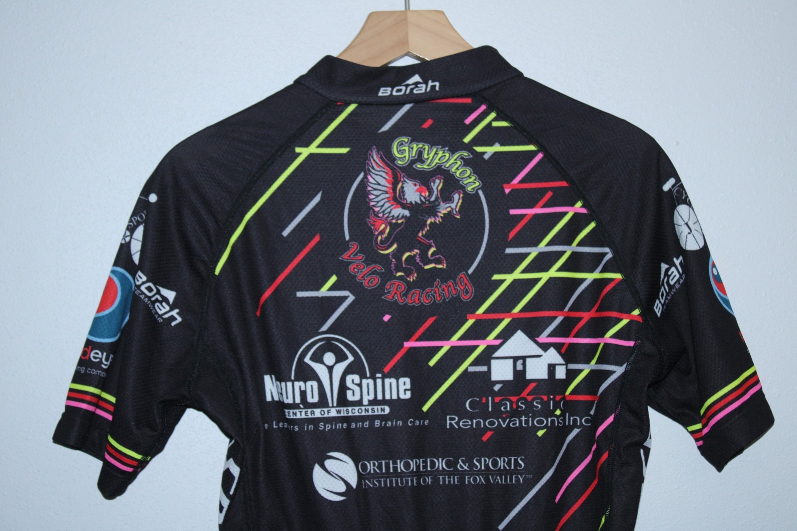 Borah Specialized Men’s Cycling Jersey Medium Rear Pockets 38″ Chest 23/27″ T2B~