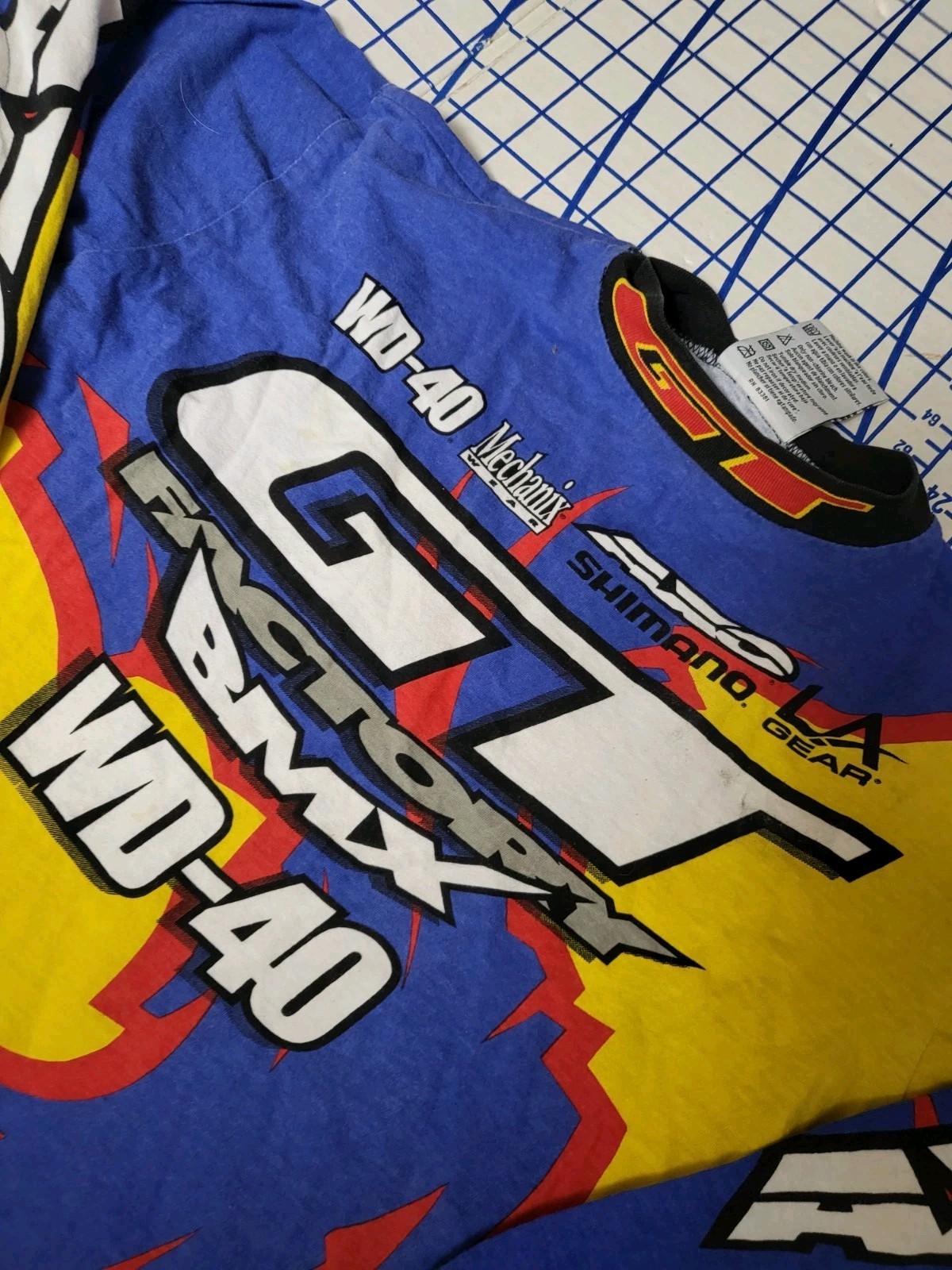 Vtg GT BMX Jersey WD-40 Team Factory Racing AXO Youth Large Gary Ellis