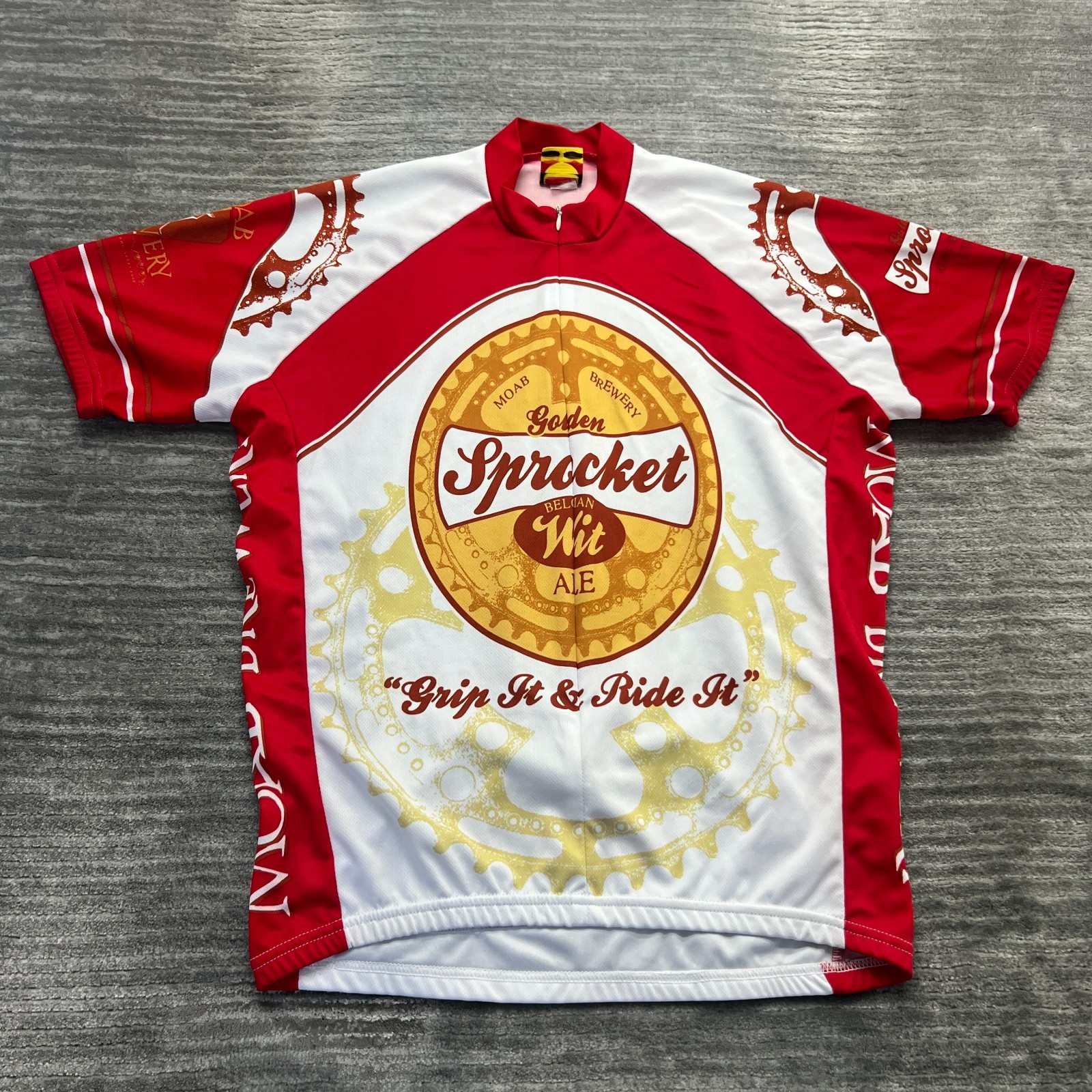 World Jersey Cycling Shirt Size XL Mens Sprocket Belgian Bicycle Biking