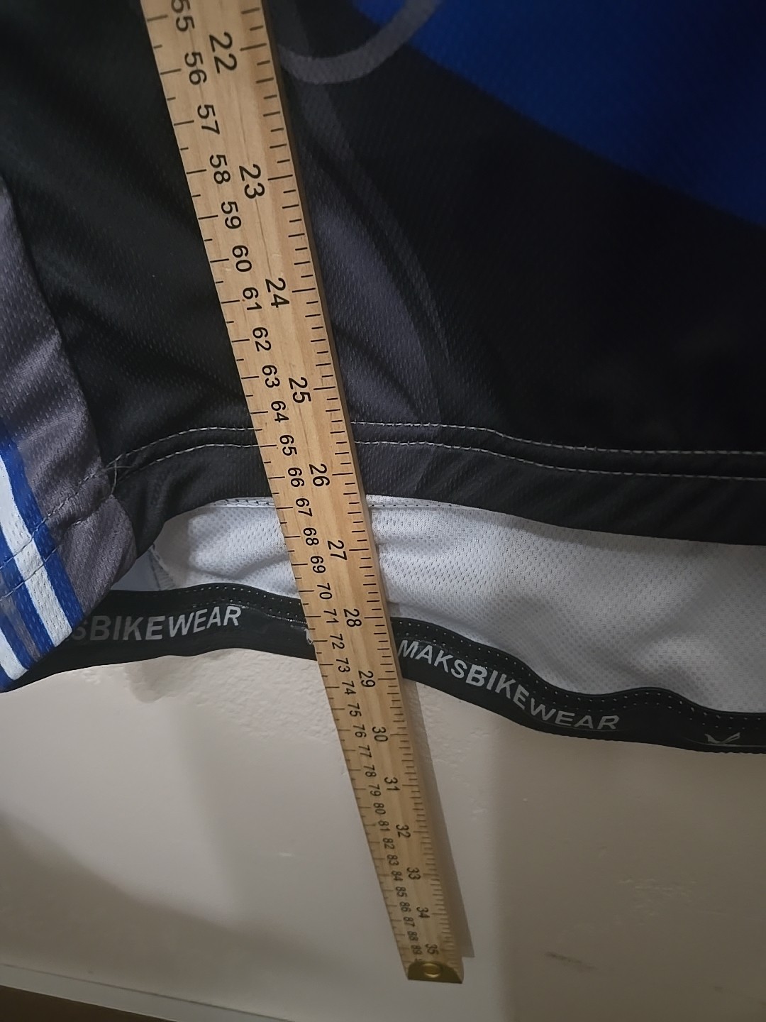 Maks Mens Cycling Jersey Medium Short Sleeve Full Zip Bike Shirt 3 Back Pockets