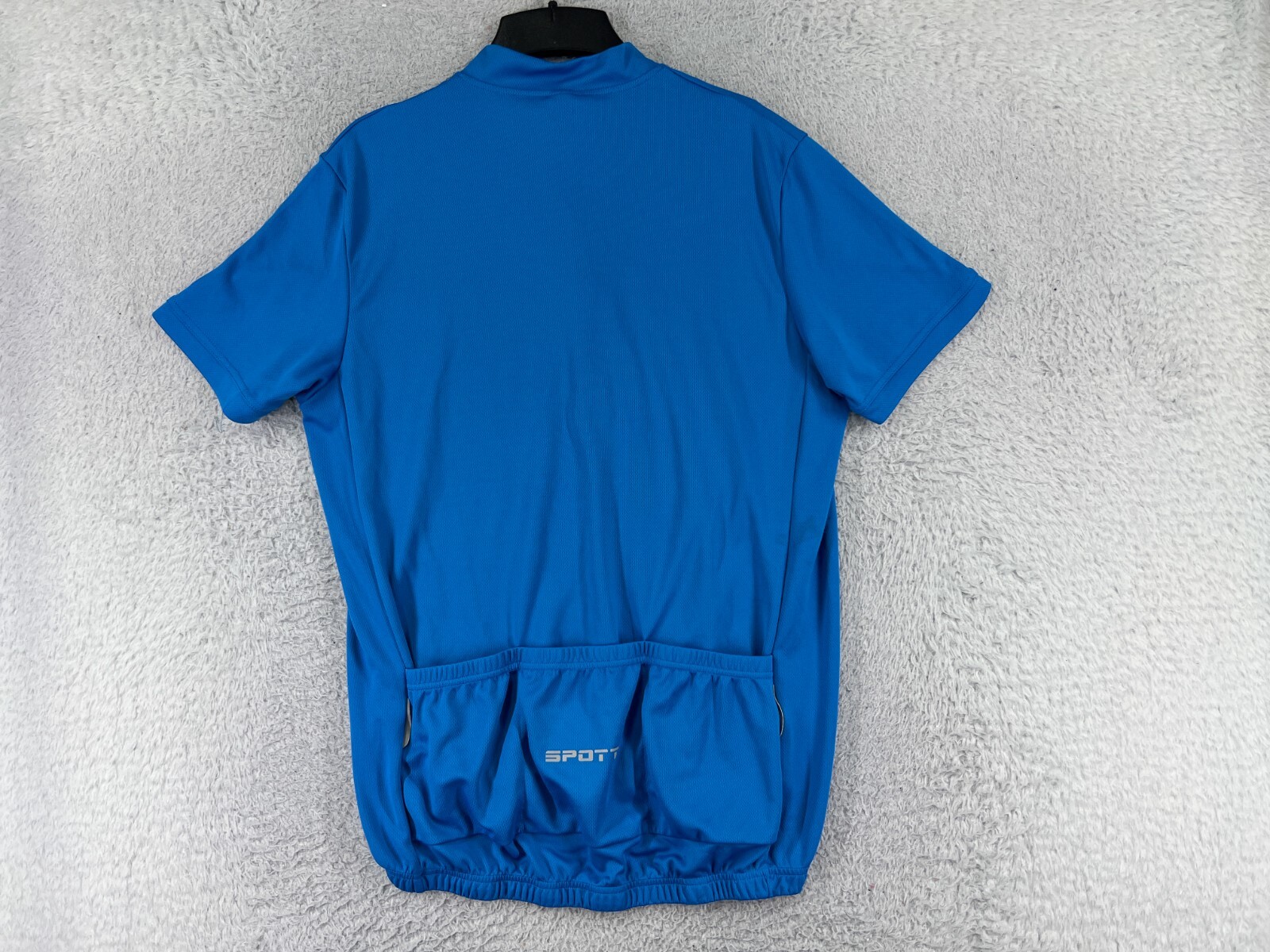 Spotti Shirt Mens Extra Large Blue 1/2 Zip Short Sleeve Polyester Pockets