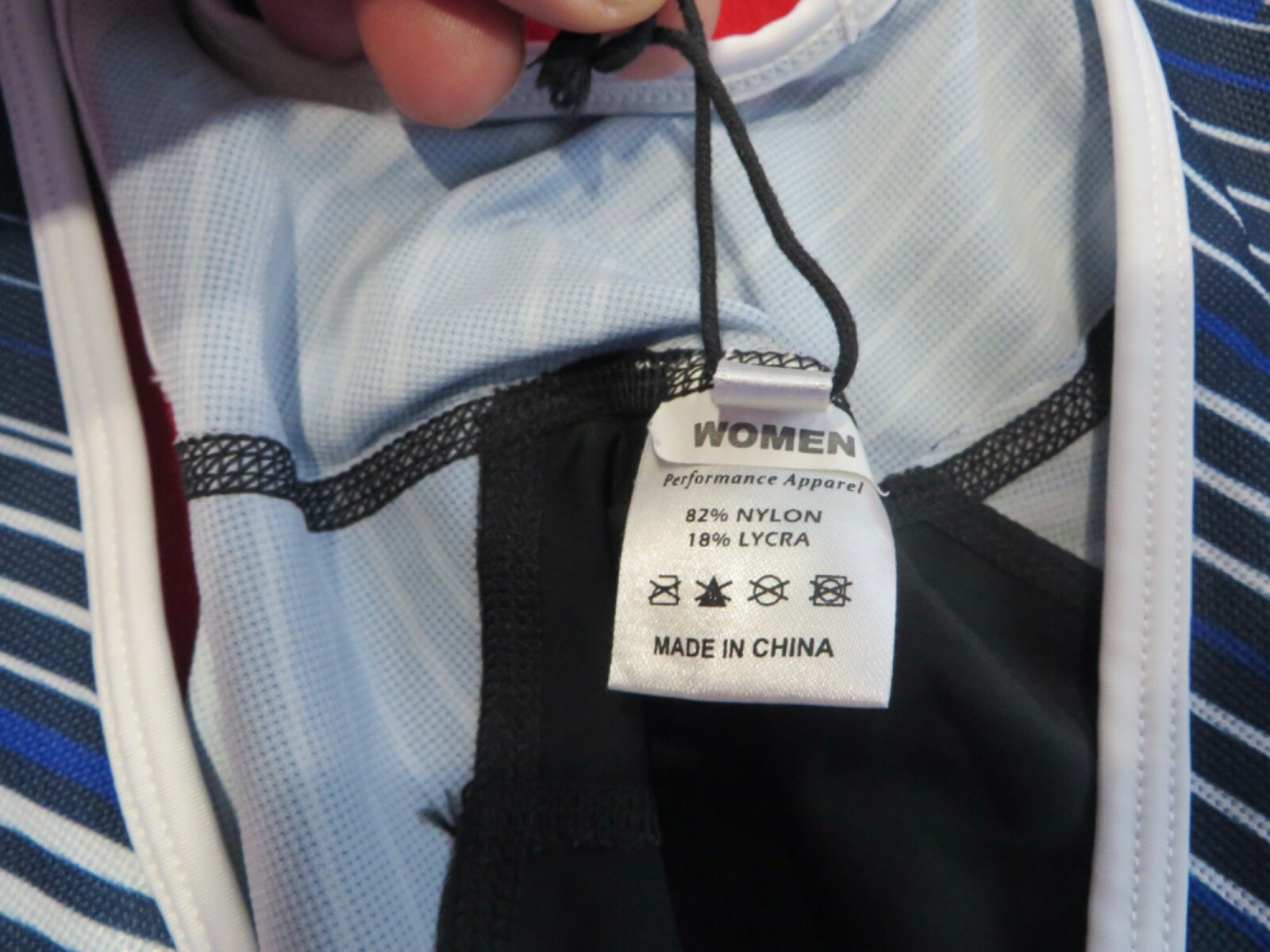Abloc Womens Cycling Jersey and Bib Short Set – USA design – Blue/White – XS