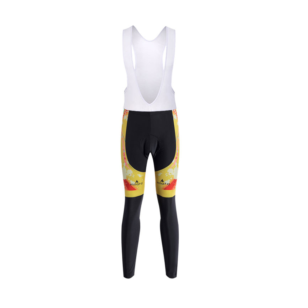 Women’s Yellow Bike Clothing Cycling Long Sleeve Jersey and Long (Bib) Pants Kit