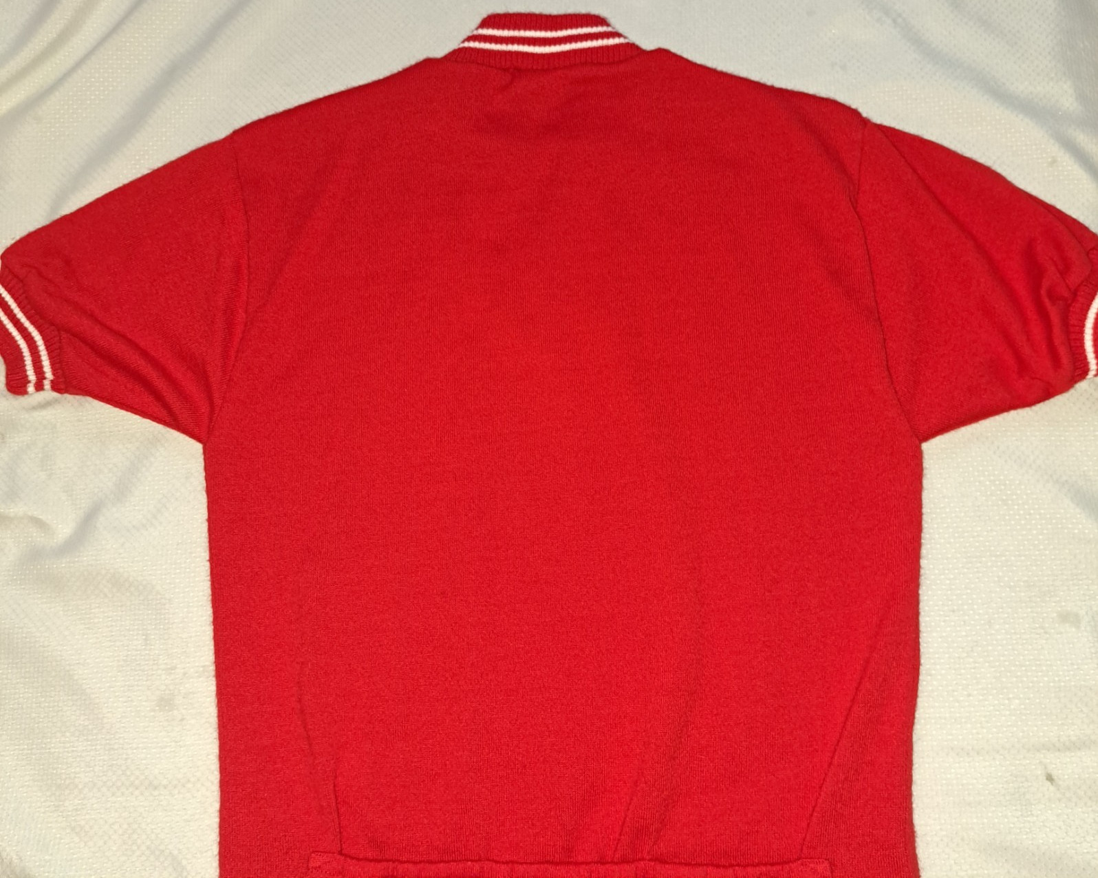 Au Tour De France Cycling Jersey Red Acrylic Euro “Size 4” check measurements